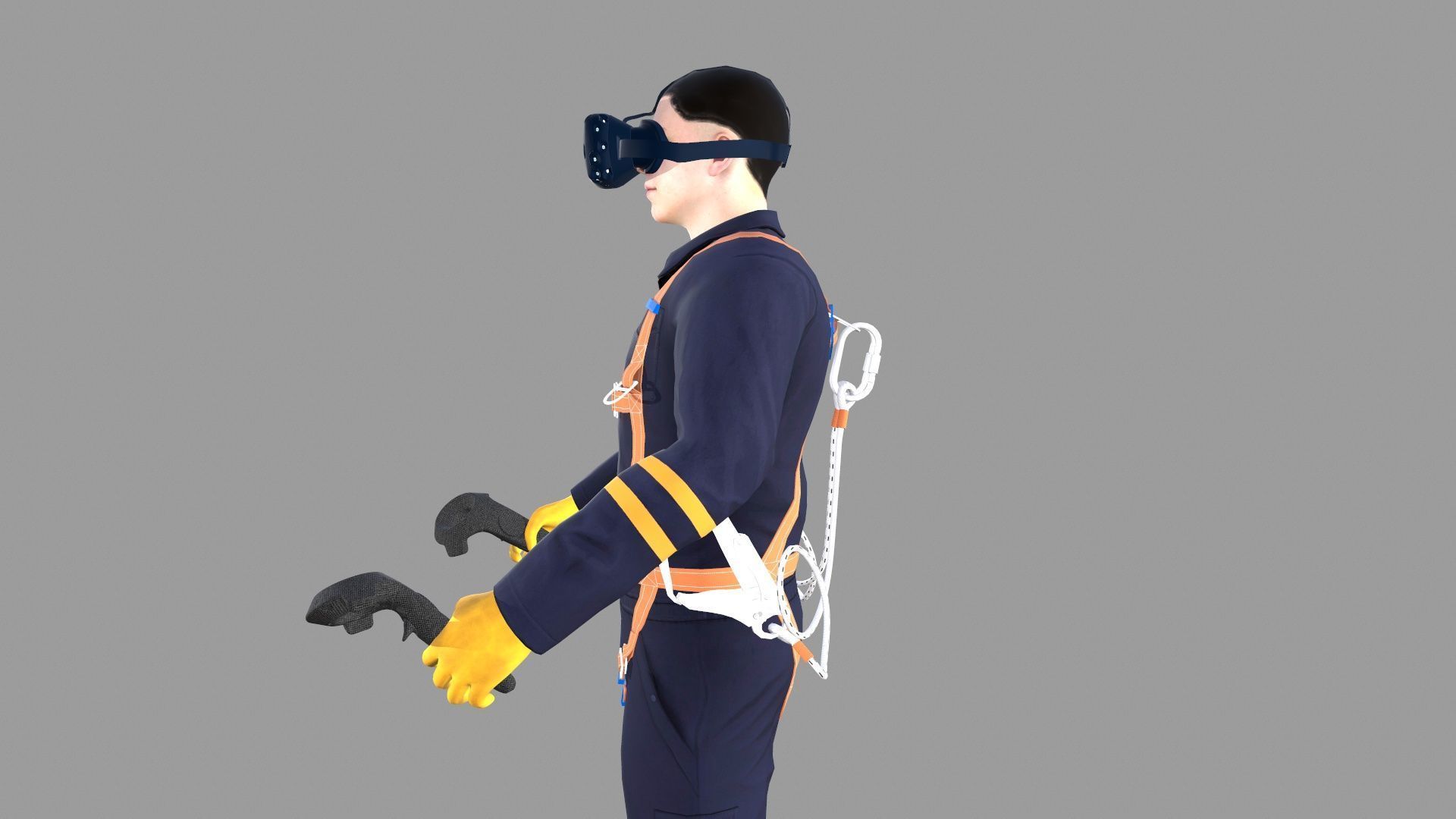 Character VR HeadSet Low-poly 3D model_6