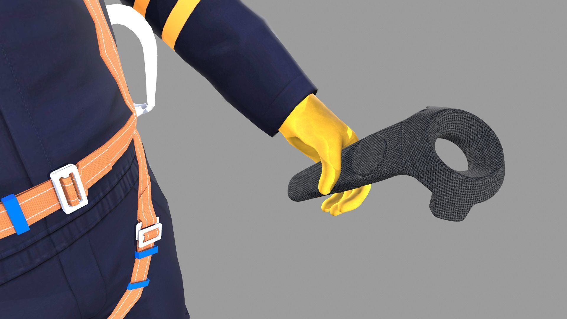 Character VR HeadSet Low-poly 3D model_13