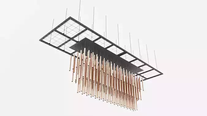 Metal Pipe Pendant Decor 3D model