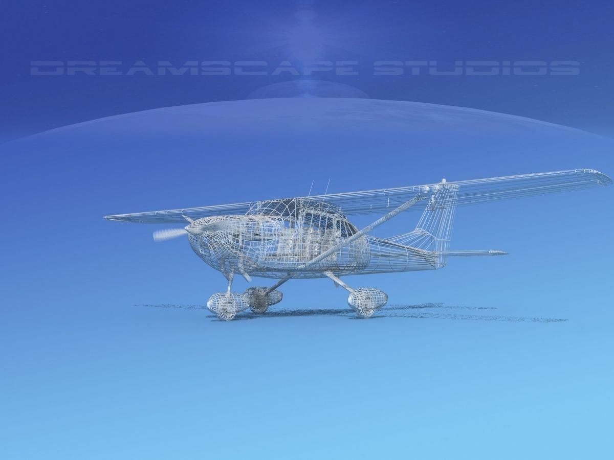 Cessna 172 Skyhawk 1967 V01 3D model_11