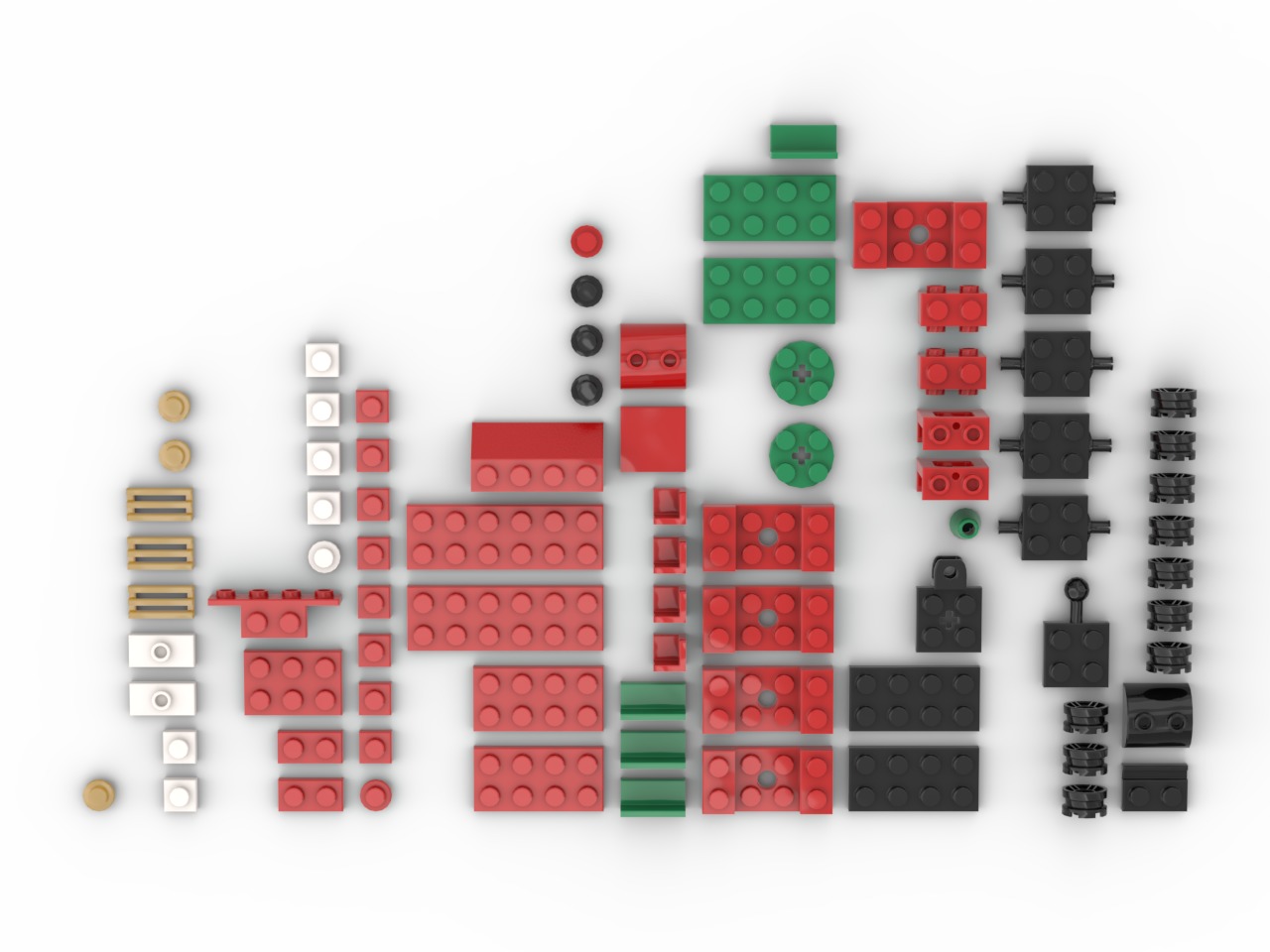 PixelBricks3D - Lego Little Christmas Train  3D print model_1