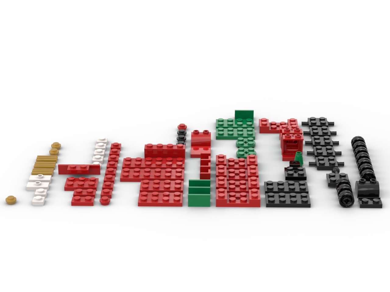 PixelBricks3D - Lego Little Christmas Train  3D print model_2