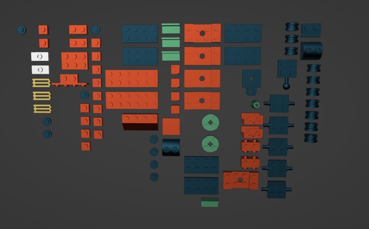 PixelBricks3D - Lego Little Christmas Train  3D print model_3