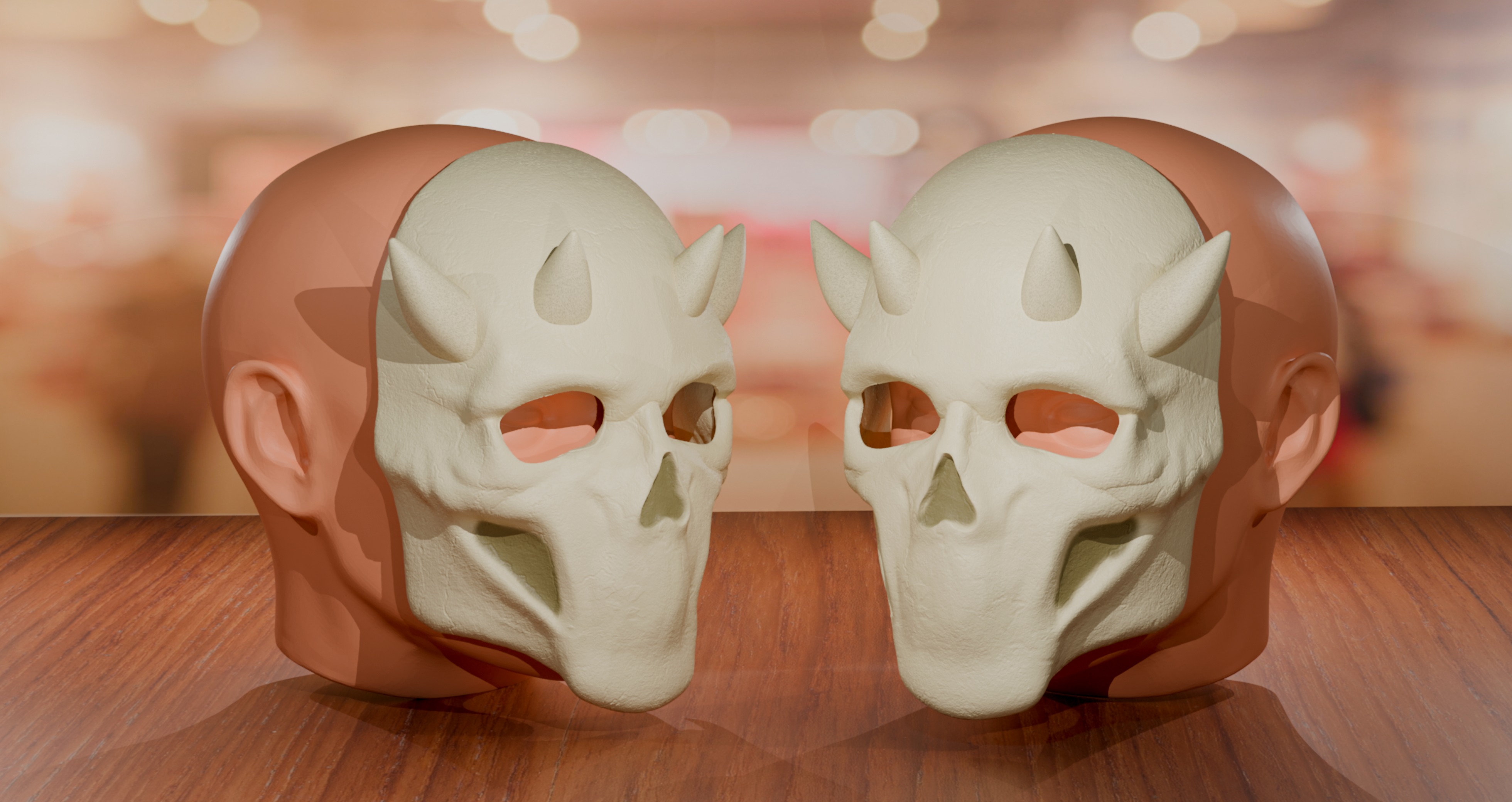 Mouthless Skull Mask Cosplay 3D print model_1