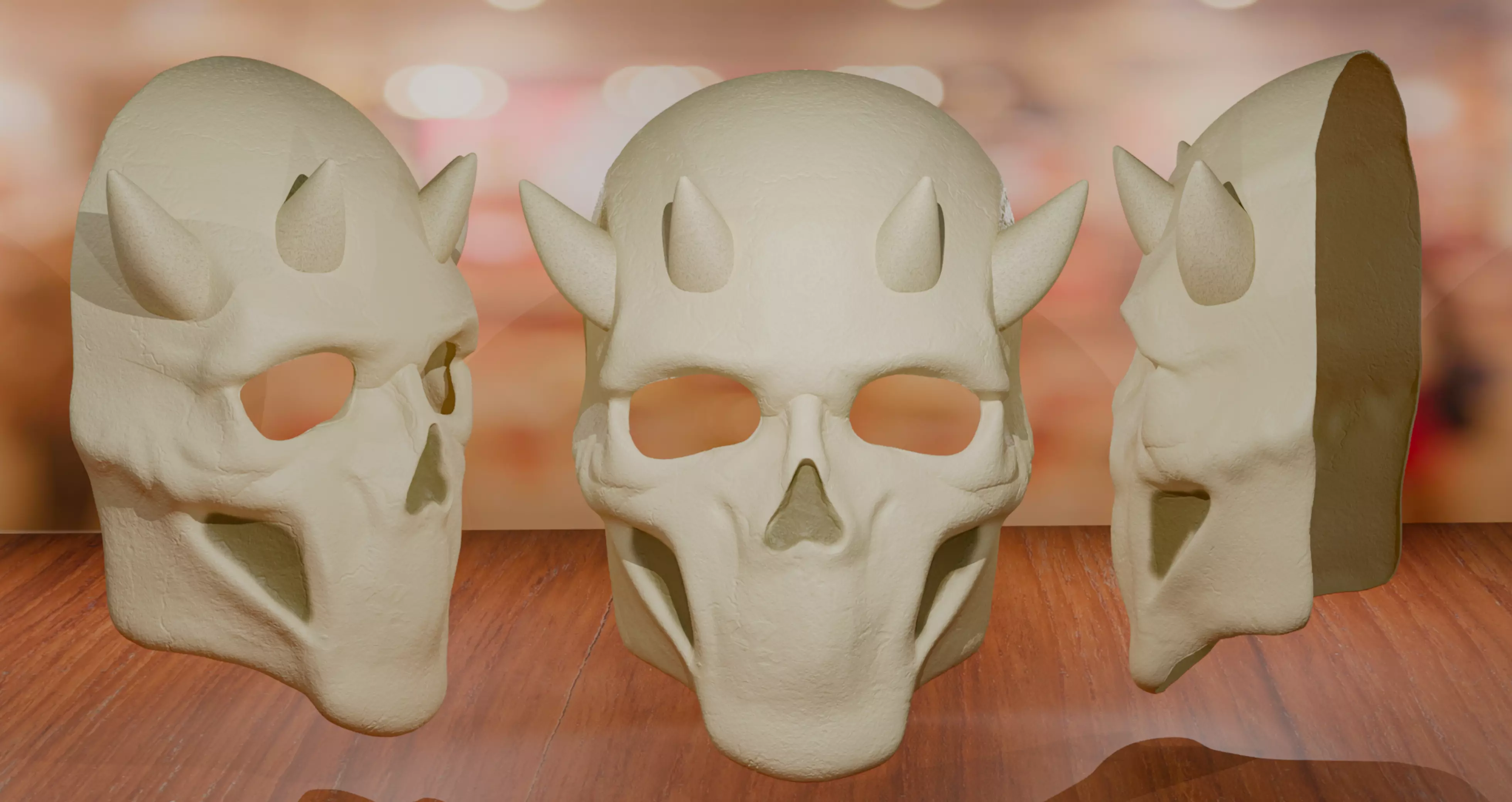 Mouthless Skull Mask Cosplay 3D print model_0