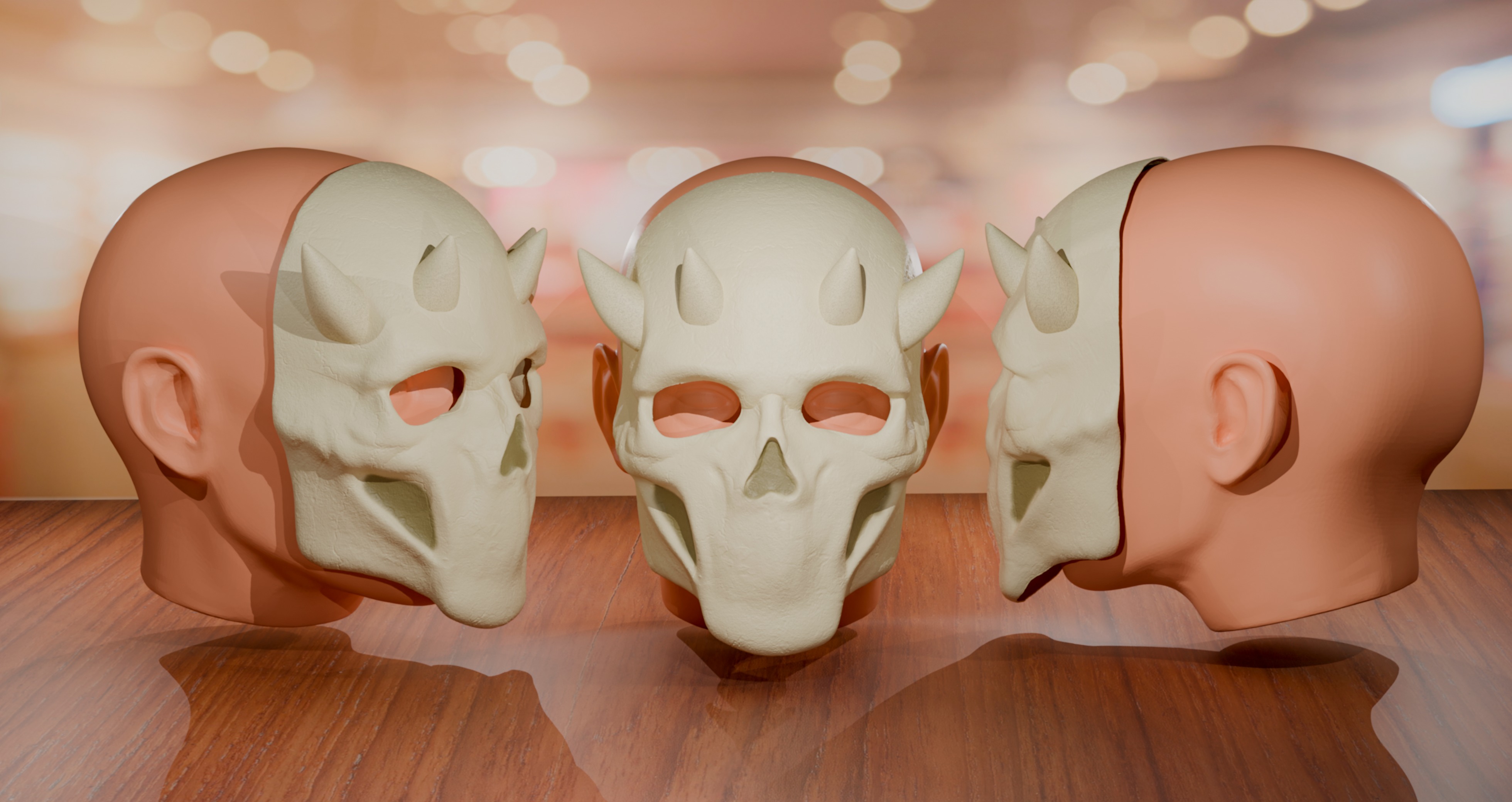 Mouthless Skull Mask Cosplay 3D print model_2