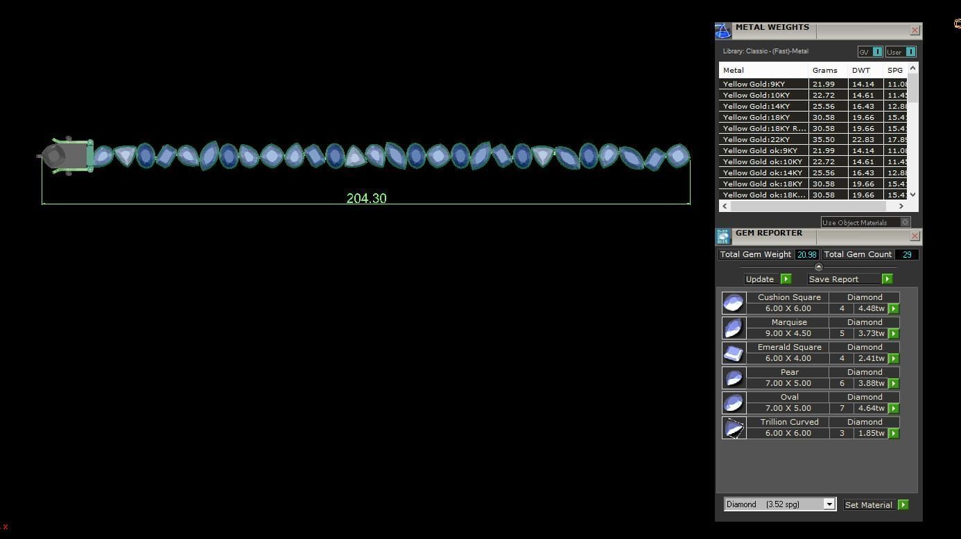 multi color bracelet 3D model_5