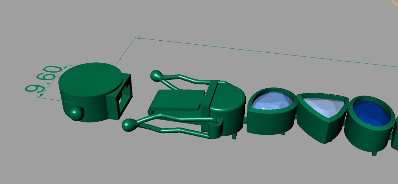 multi color bracelet 3D model_1