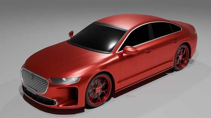 Sedan Car Free low-poly 3D model
