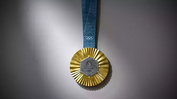 Olympic Medal gold Low-poly 3D model