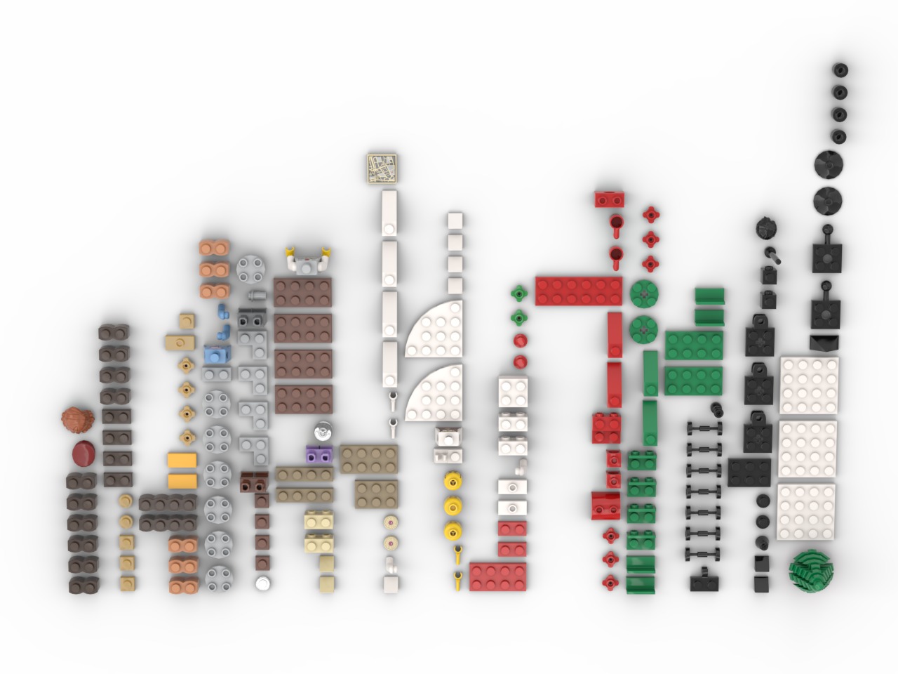 PixelBricks3D - Lego Christmas Train Ride  3D print model_2