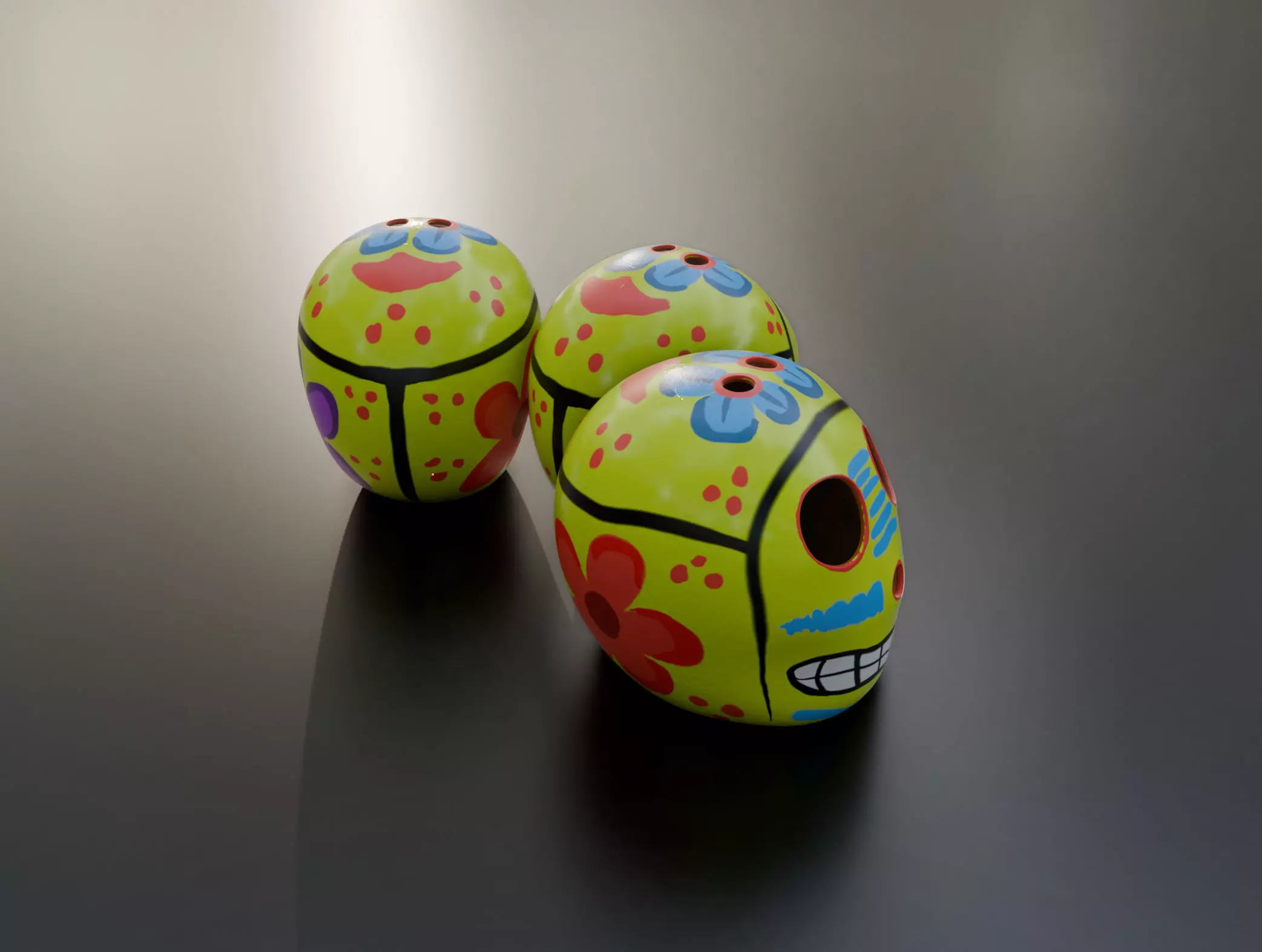 Calaca Skull calavera Adorno 3D model_0