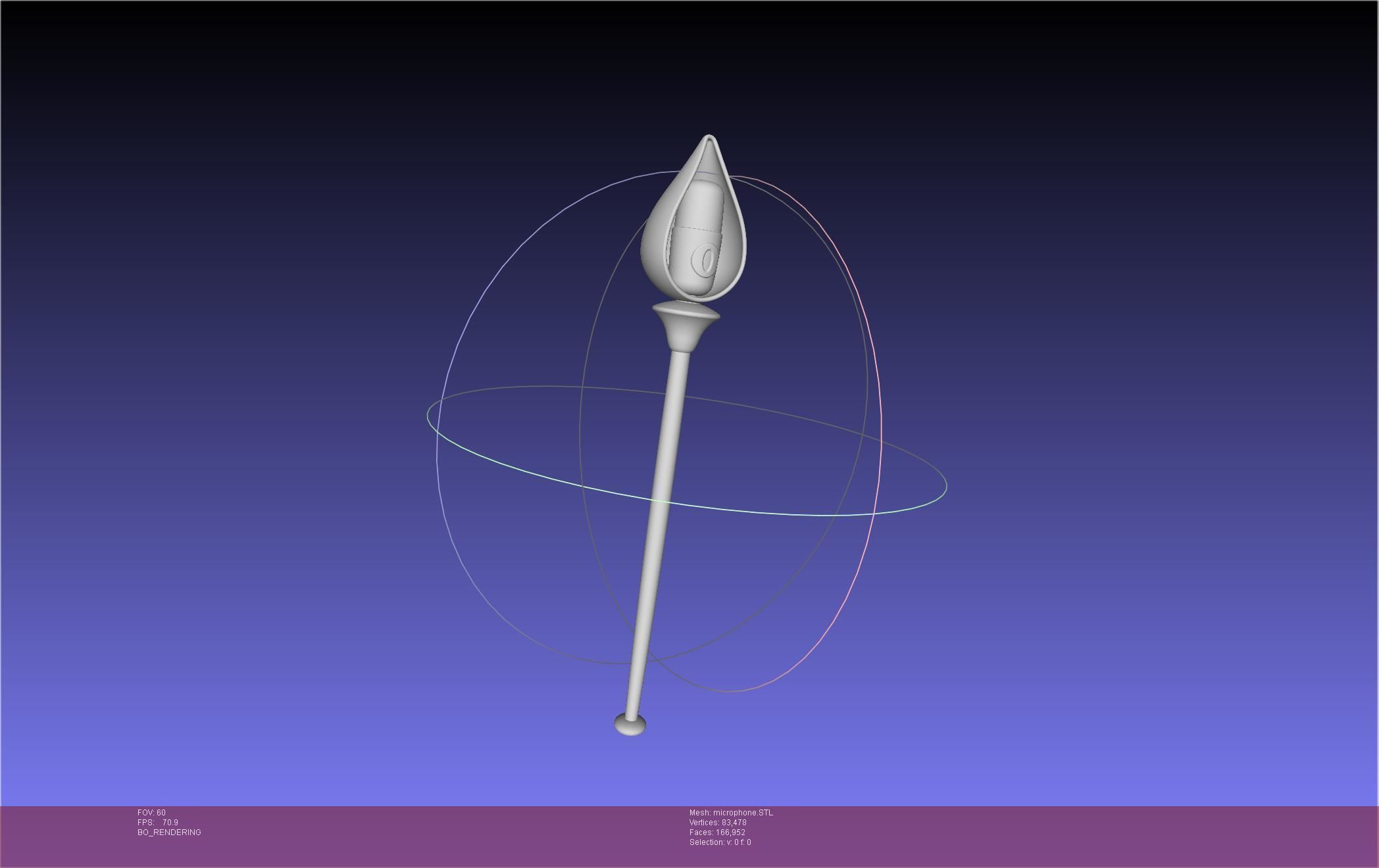 Hazbin Hotel Alastor Microphone 3D print model_9