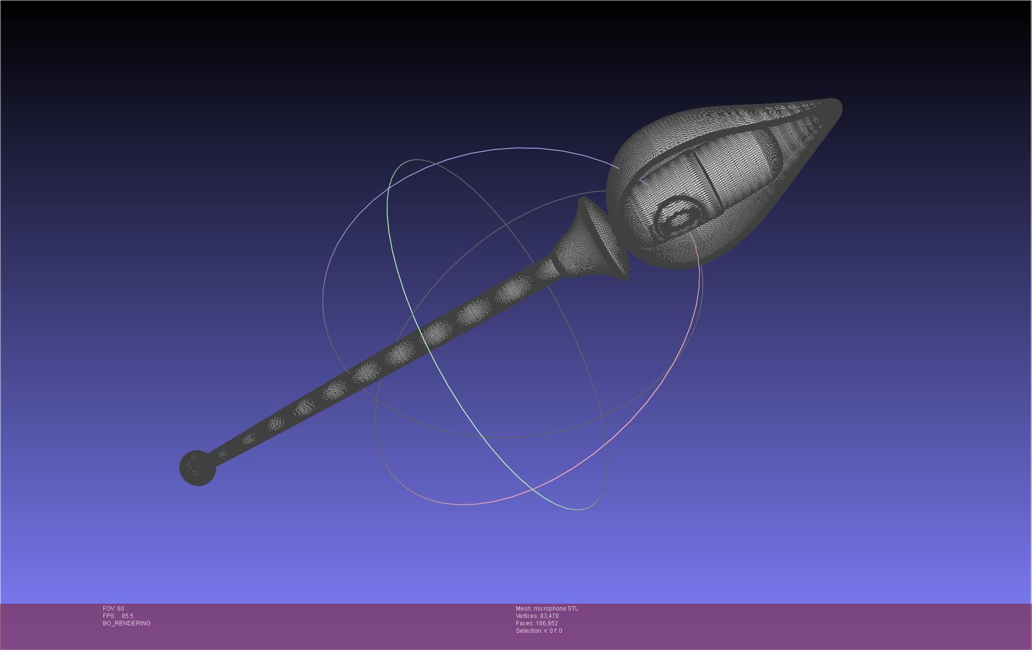 Hazbin Hotel Alastor Microphone 3D print model_33