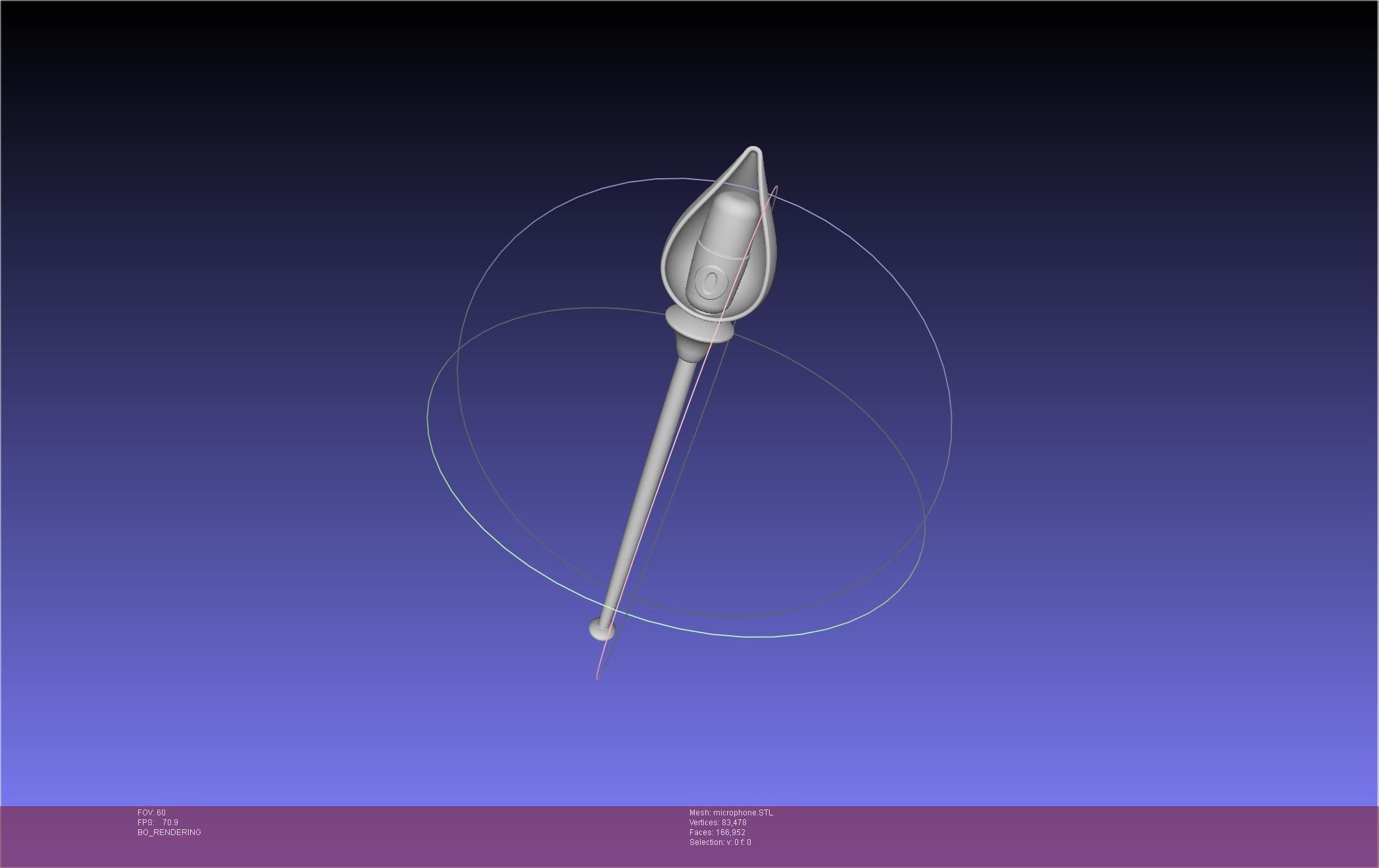 Hazbin Hotel Alastor Microphone 3D print model_2