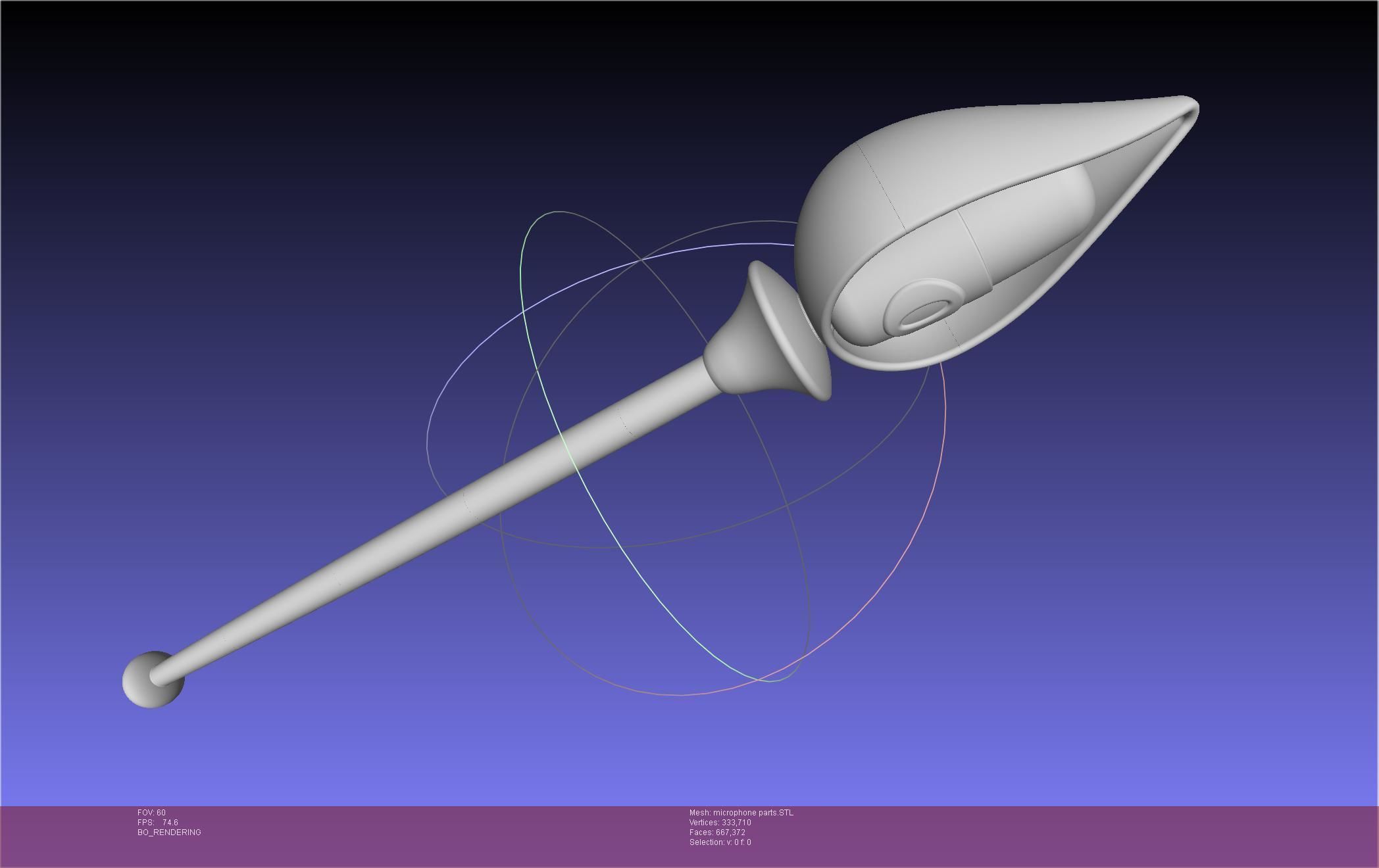 Hazbin Hotel Alastor Microphone 3D print model_76