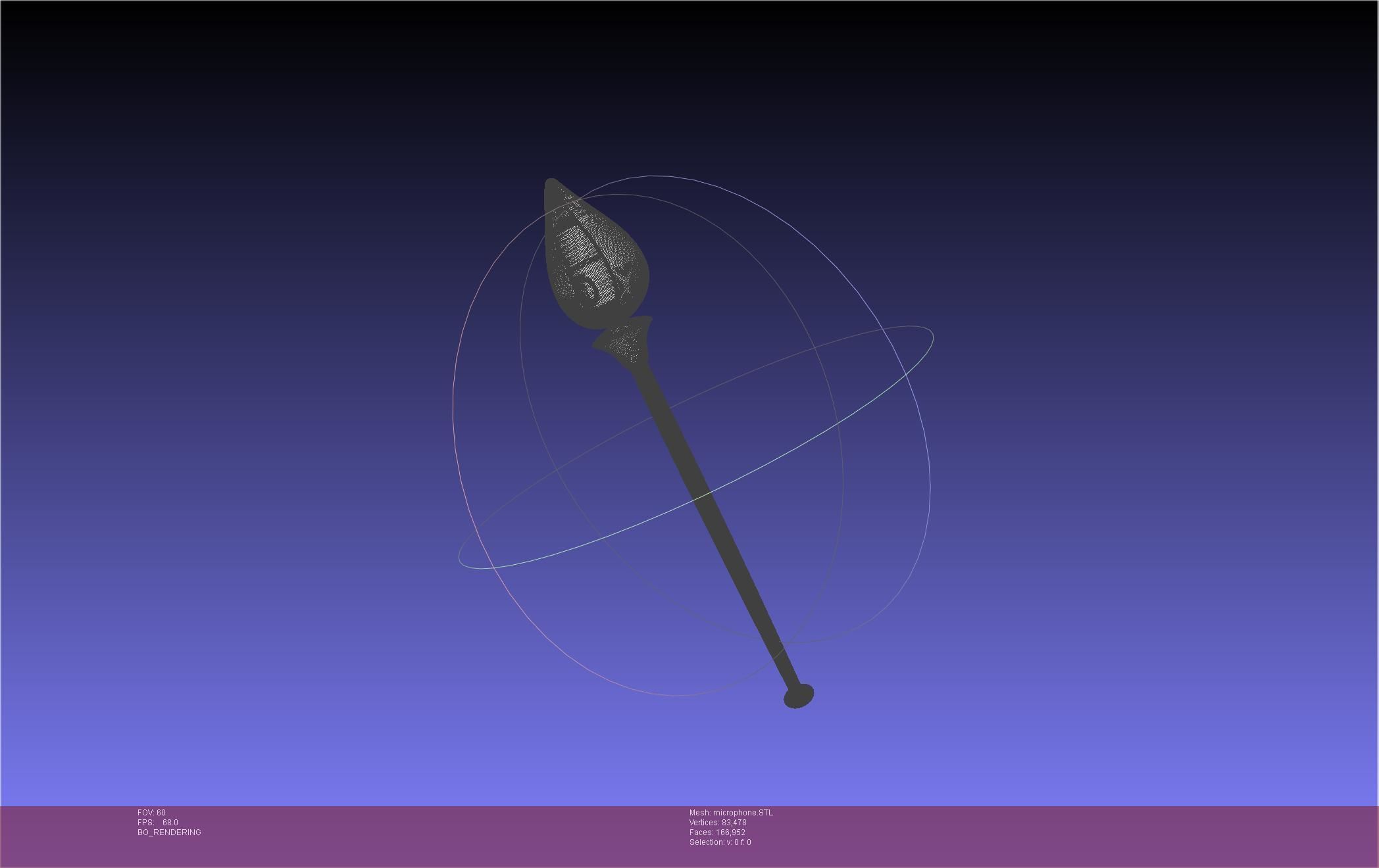 Hazbin Hotel Alastor Microphone 3D print model_16