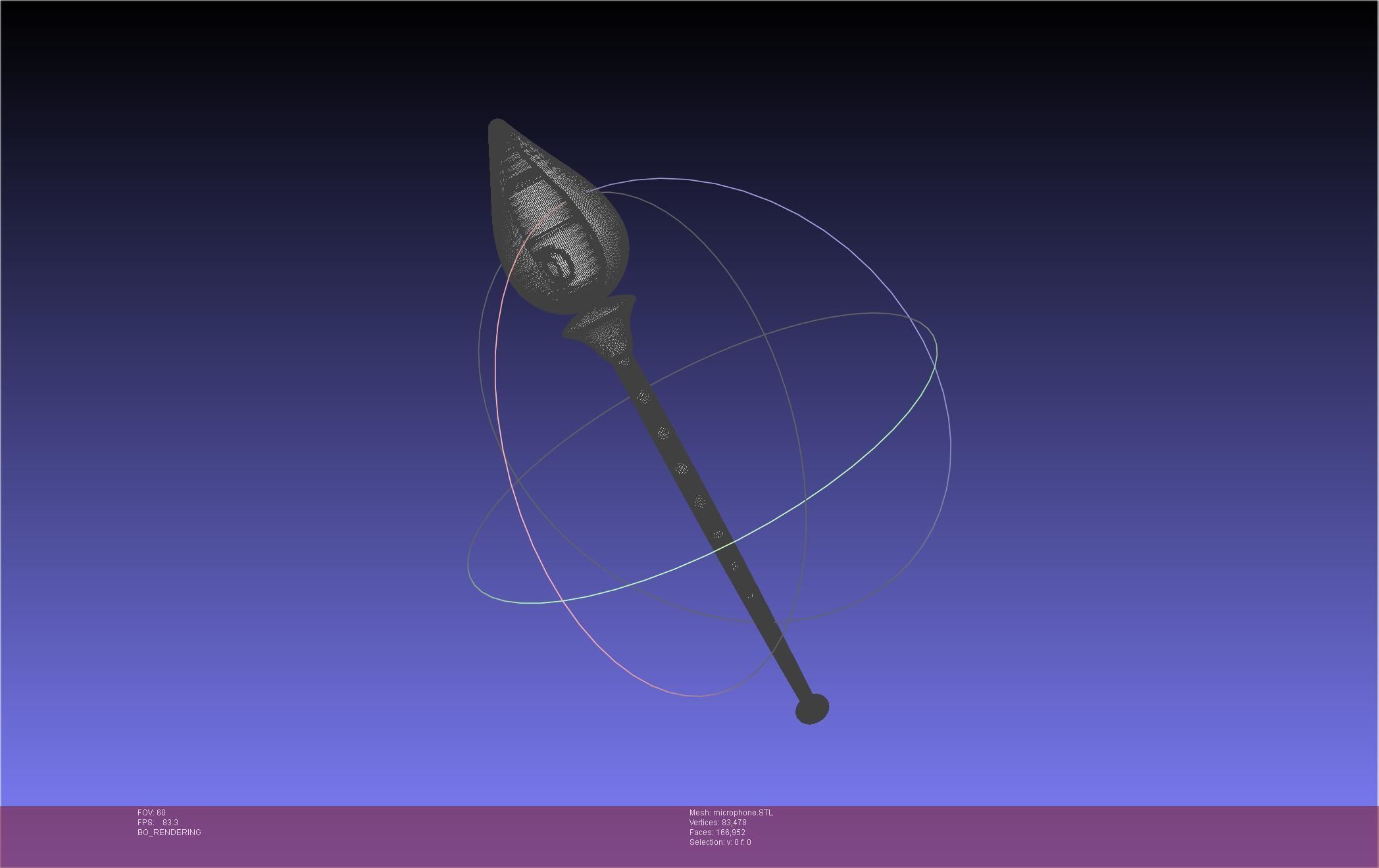 Hazbin Hotel Alastor Microphone 3D print model_17