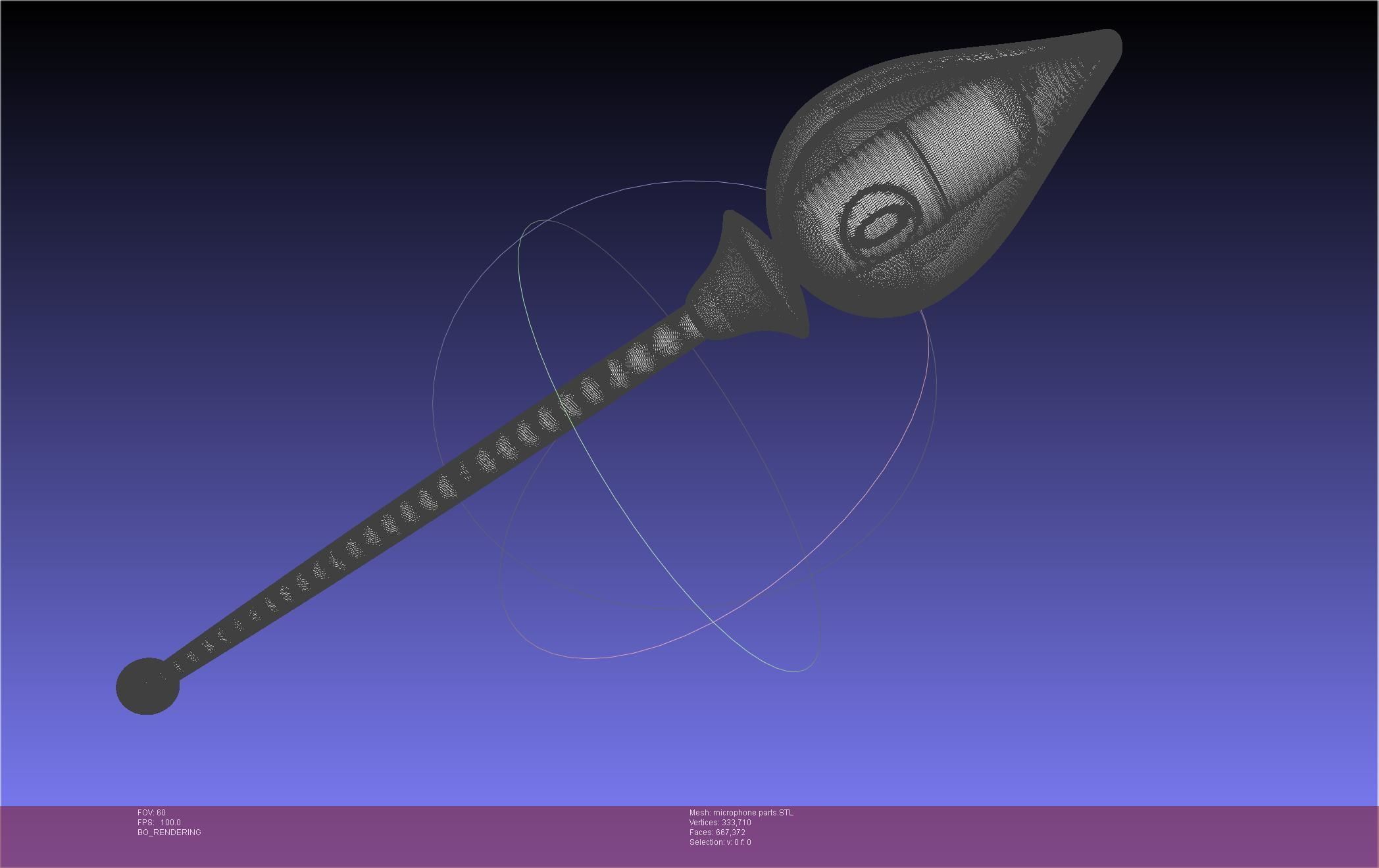 Hazbin Hotel Alastor Microphone 3D print model_79