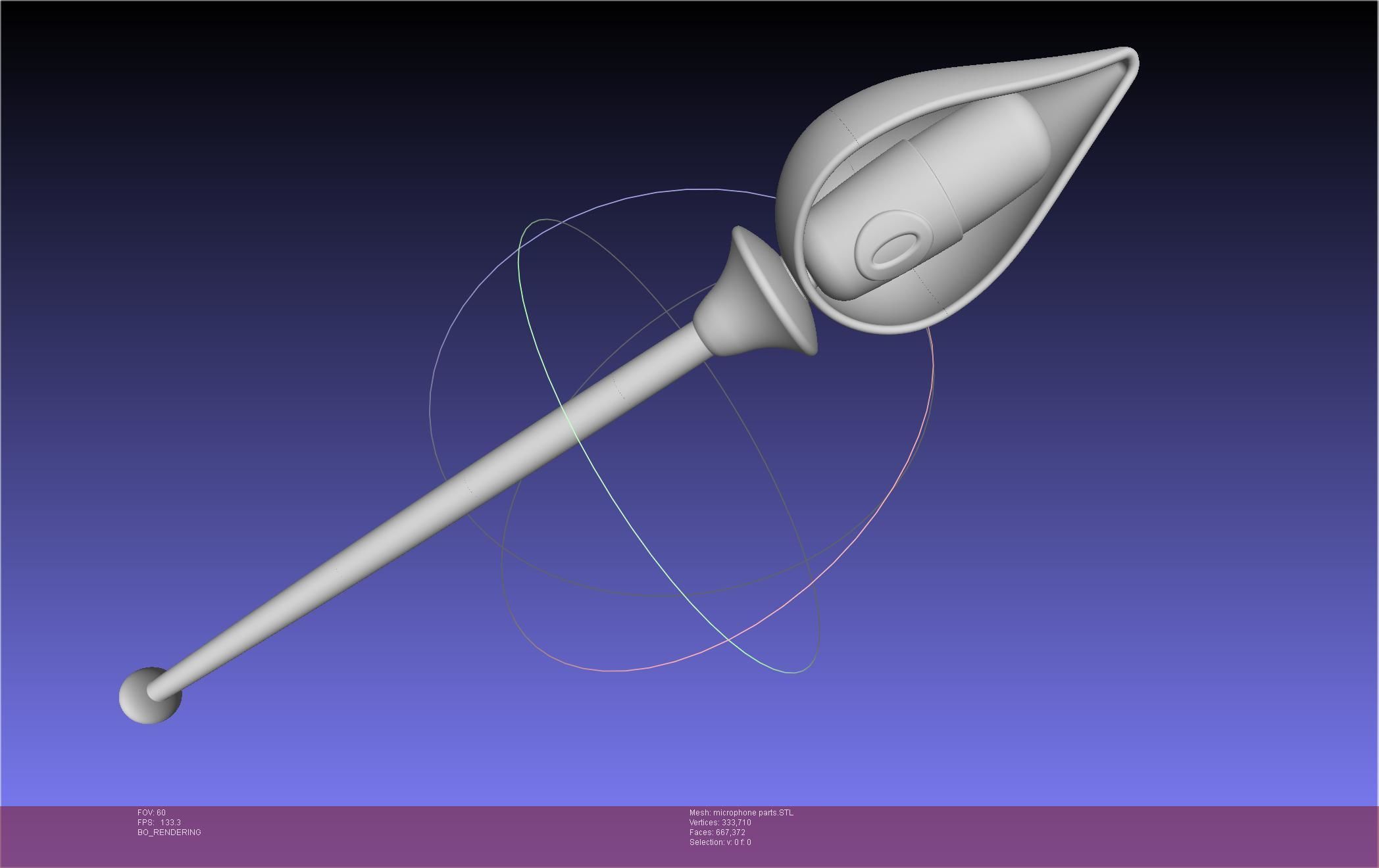 Hazbin Hotel Alastor Microphone 3D print model_77