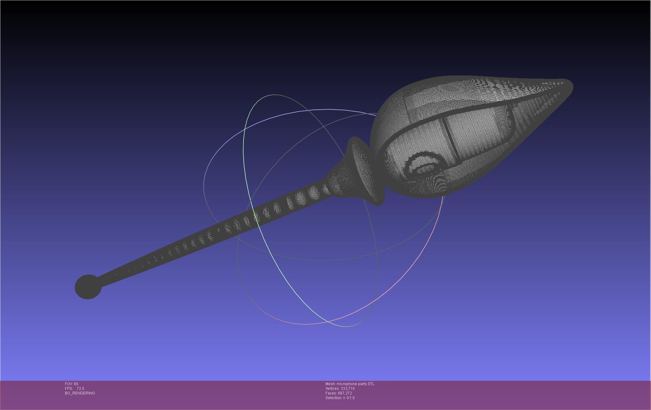 Hazbin Hotel Alastor Microphone 3D print model_80