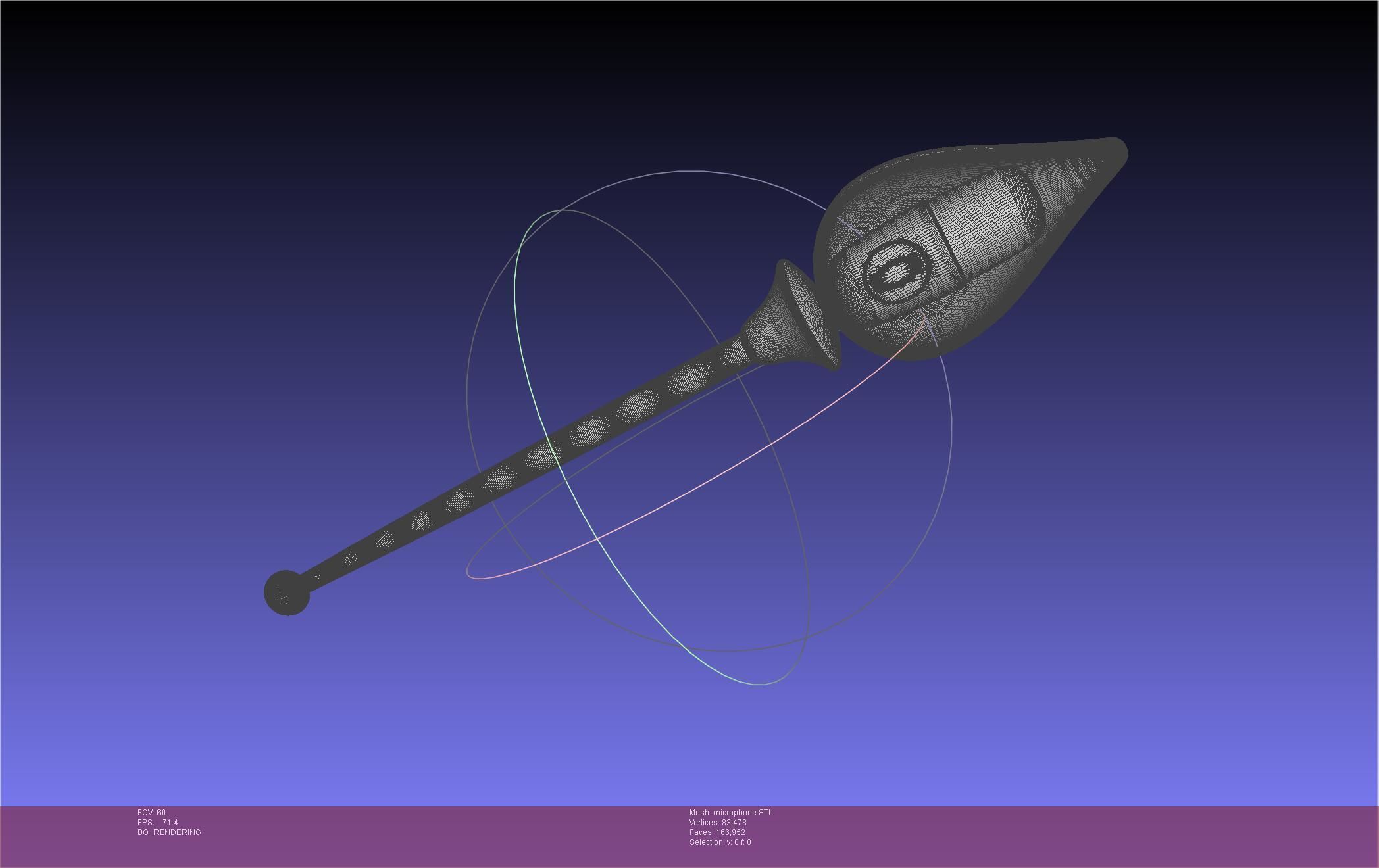 Hazbin Hotel Alastor Microphone 3D print model_34