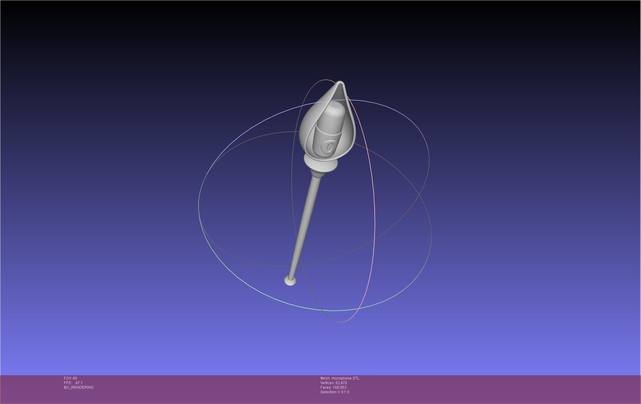 Hazbin Hotel Alastor Microphone 3D print model_4