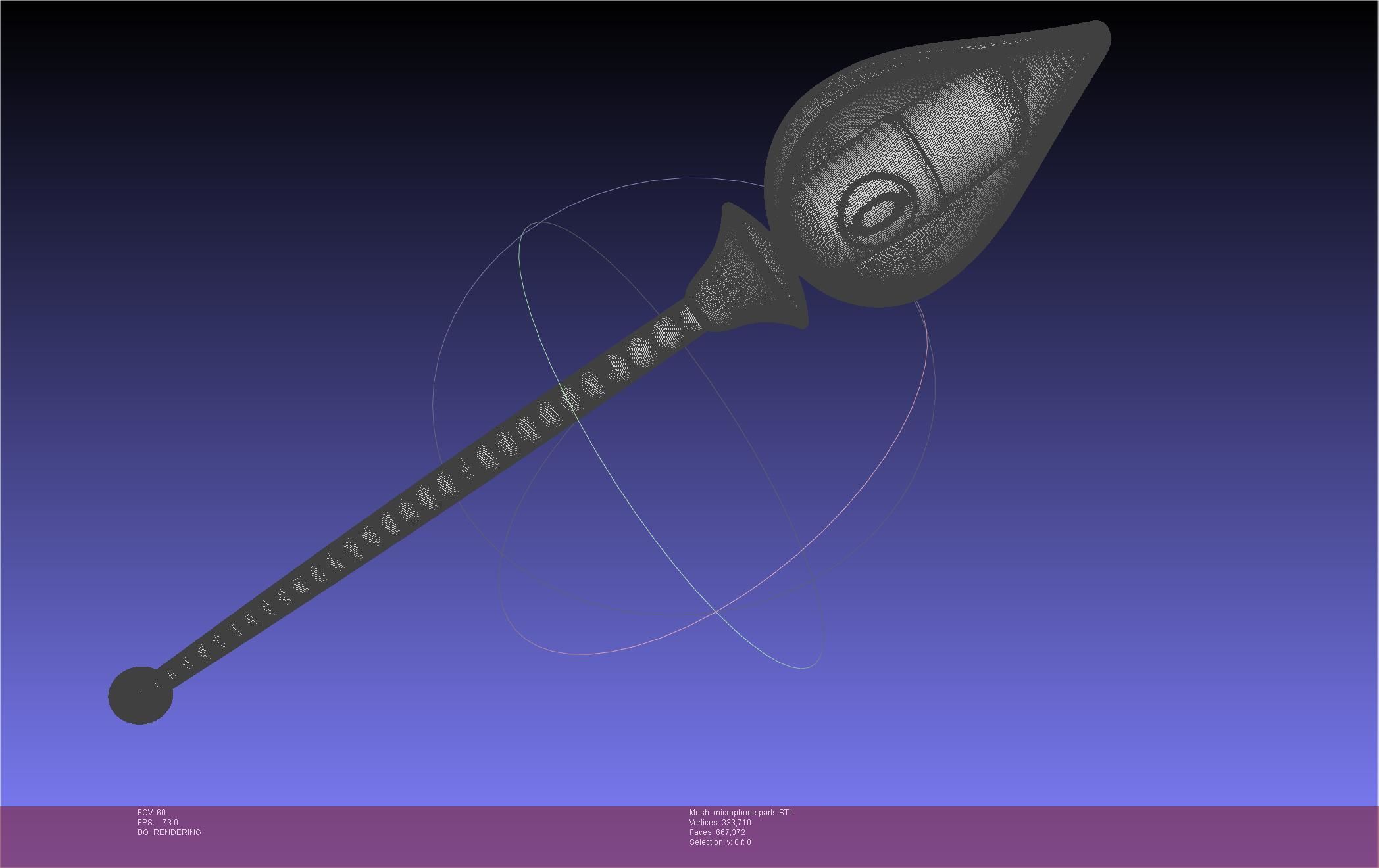 Hazbin Hotel Alastor Microphone 3D print model_78