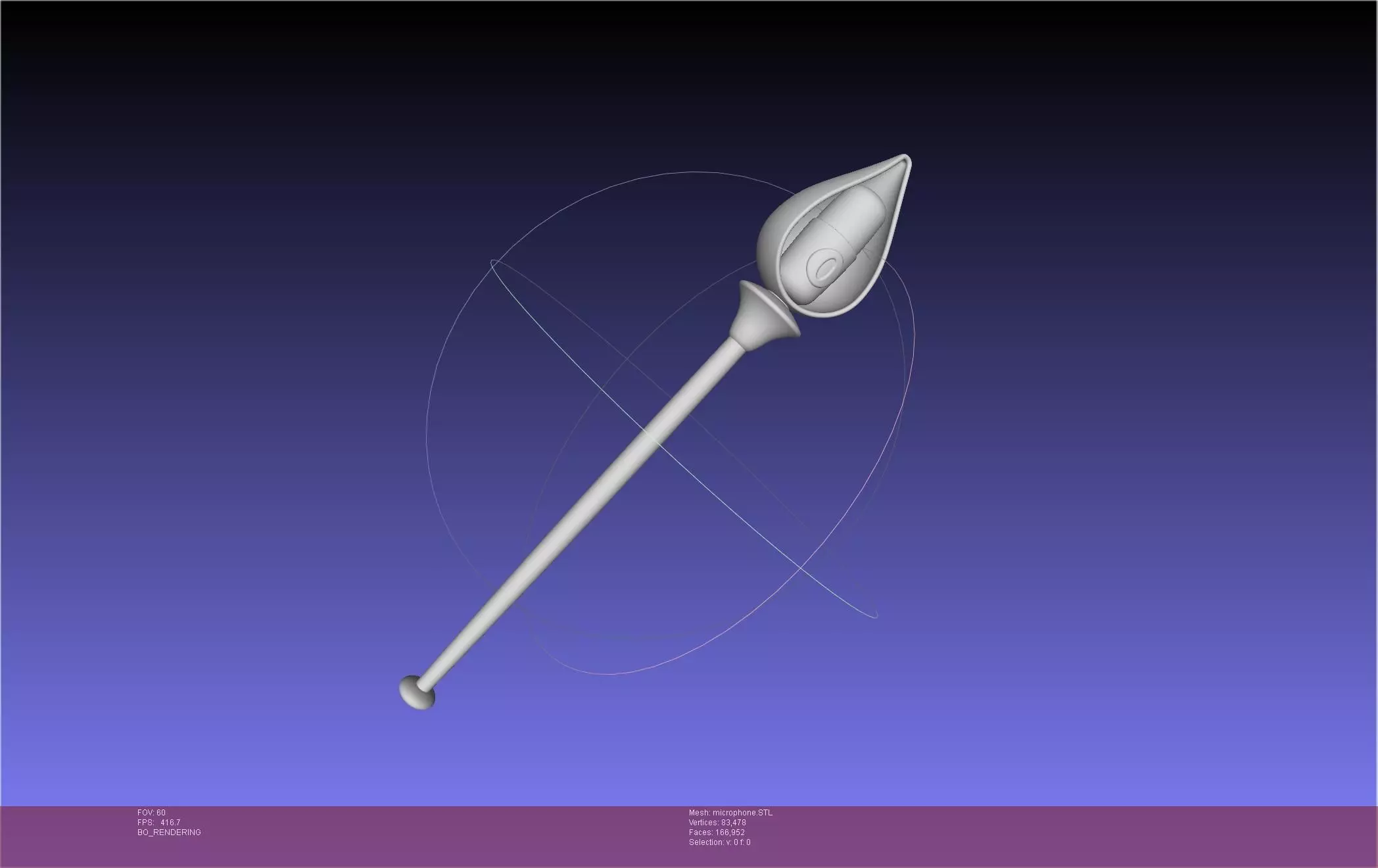 Hazbin Hotel Alastor Microphone 3D print model_0