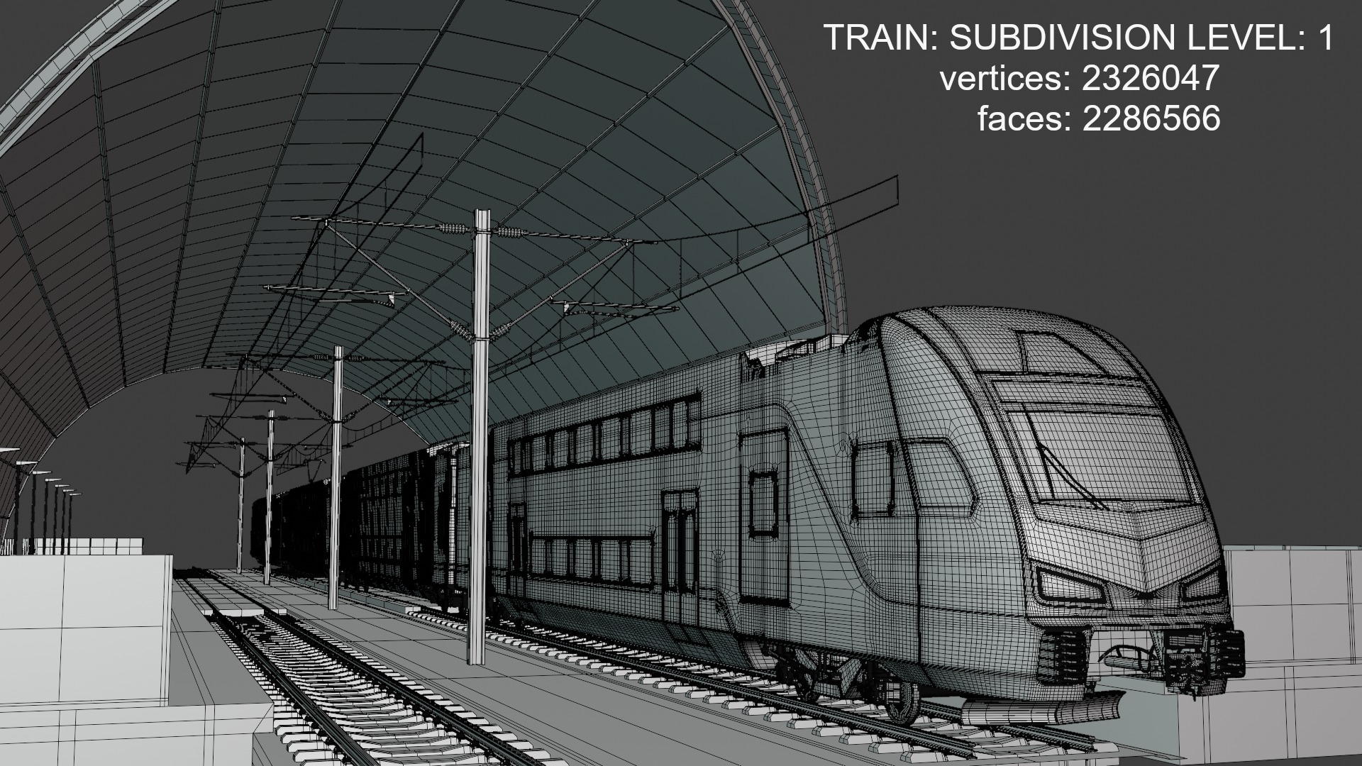 Stations with Stadler Kiss train 3D Model Collection_2