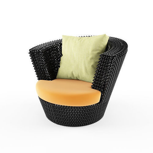 Modern Sofa armchair Low-poly 3D model