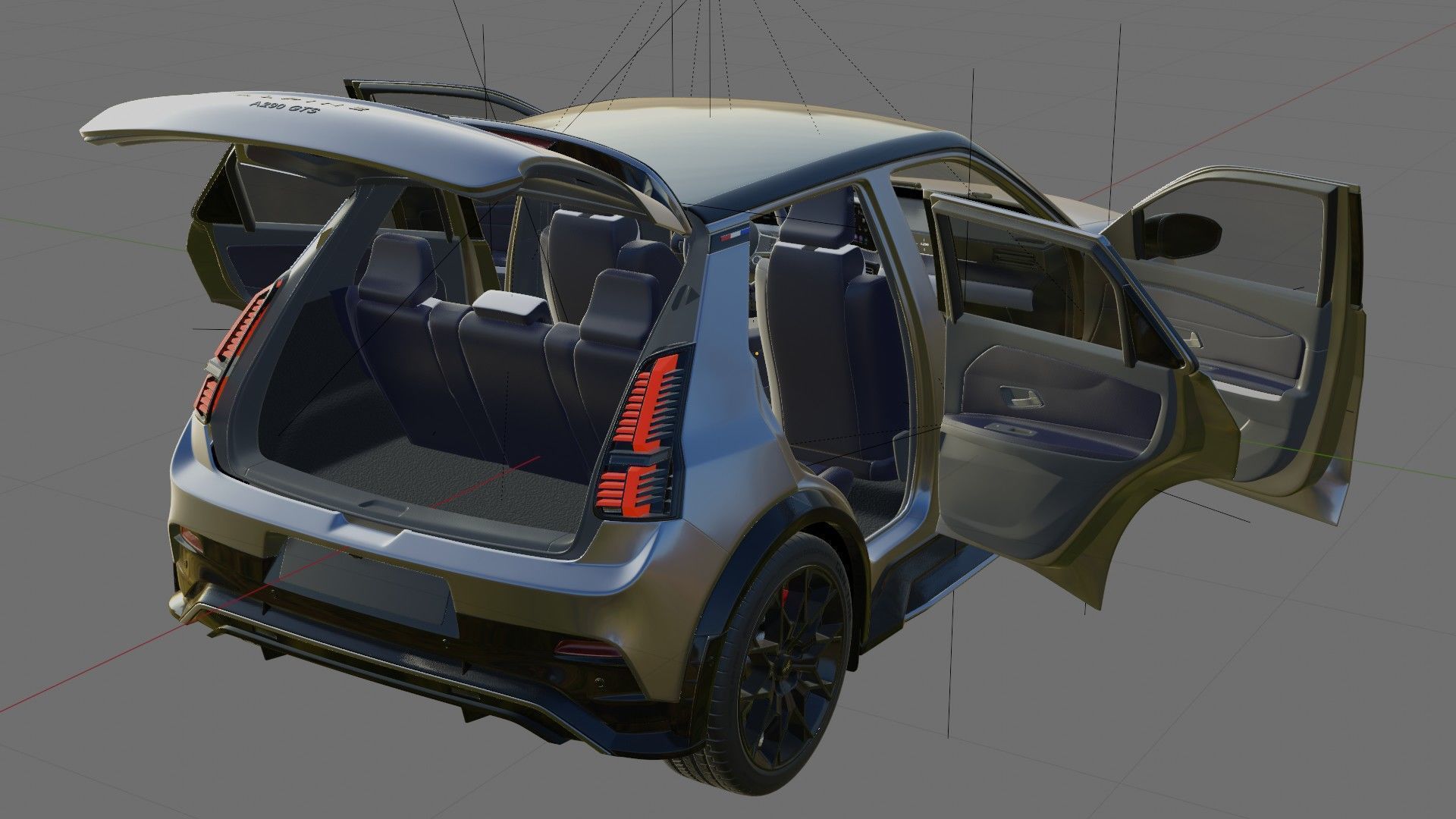 Alpine A290 GTS 2025 with interior 3D model_25