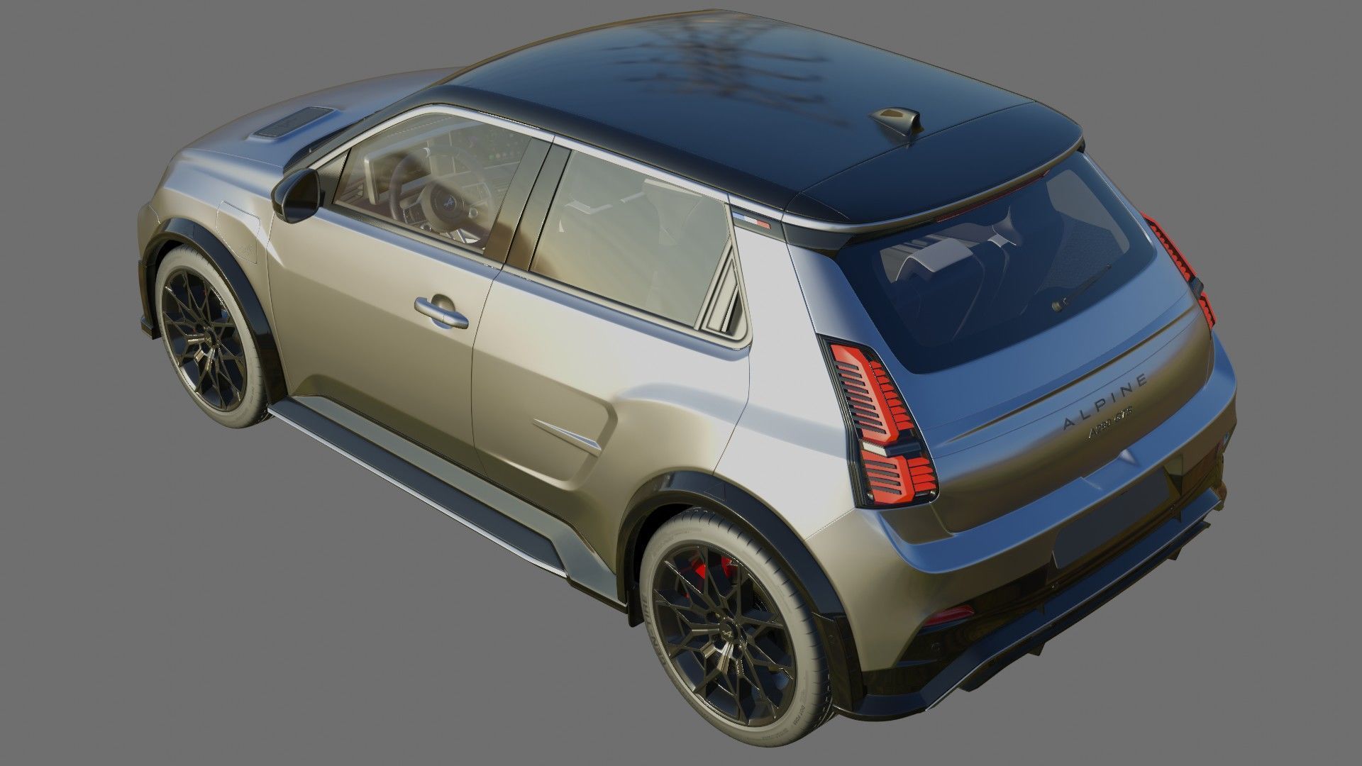 Alpine A290 GTS 2025 with interior 3D model_21