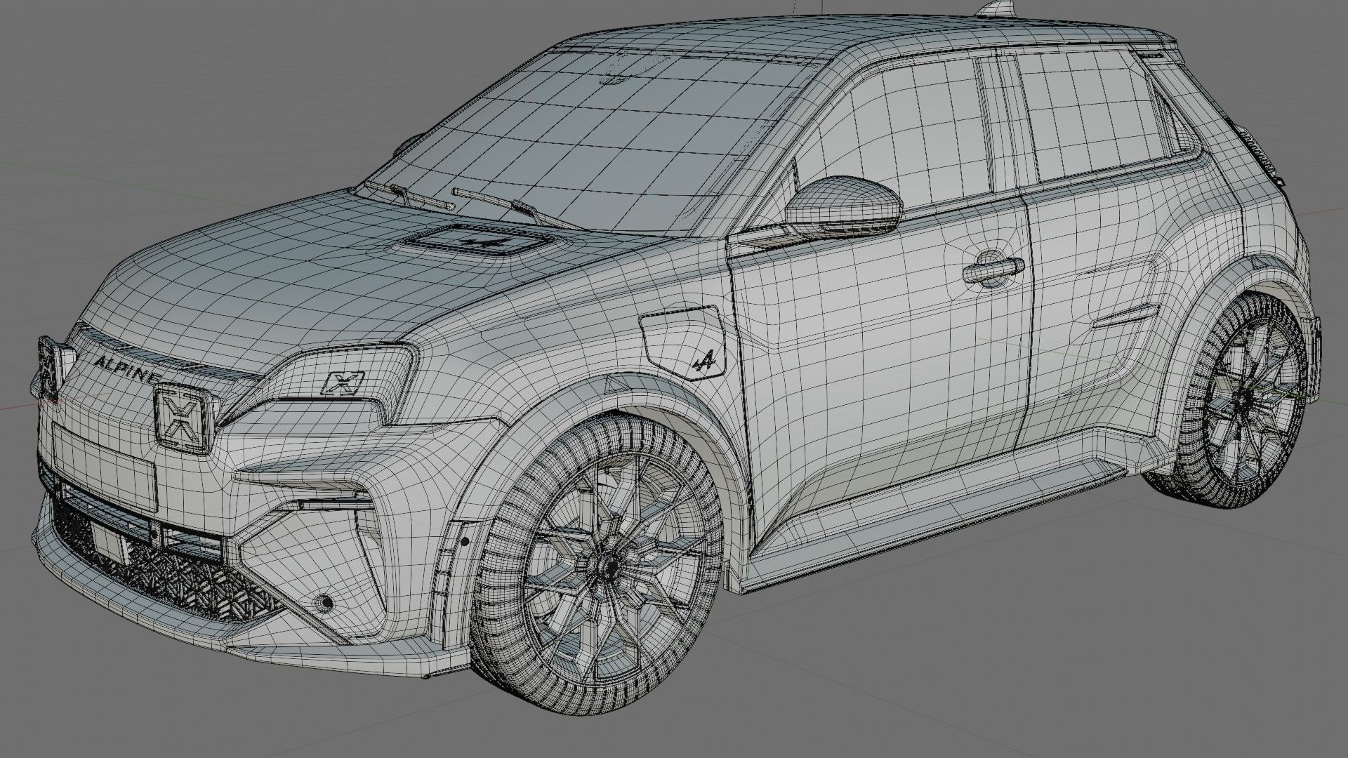 Alpine A290 GTS 2025 with interior 3D model_28