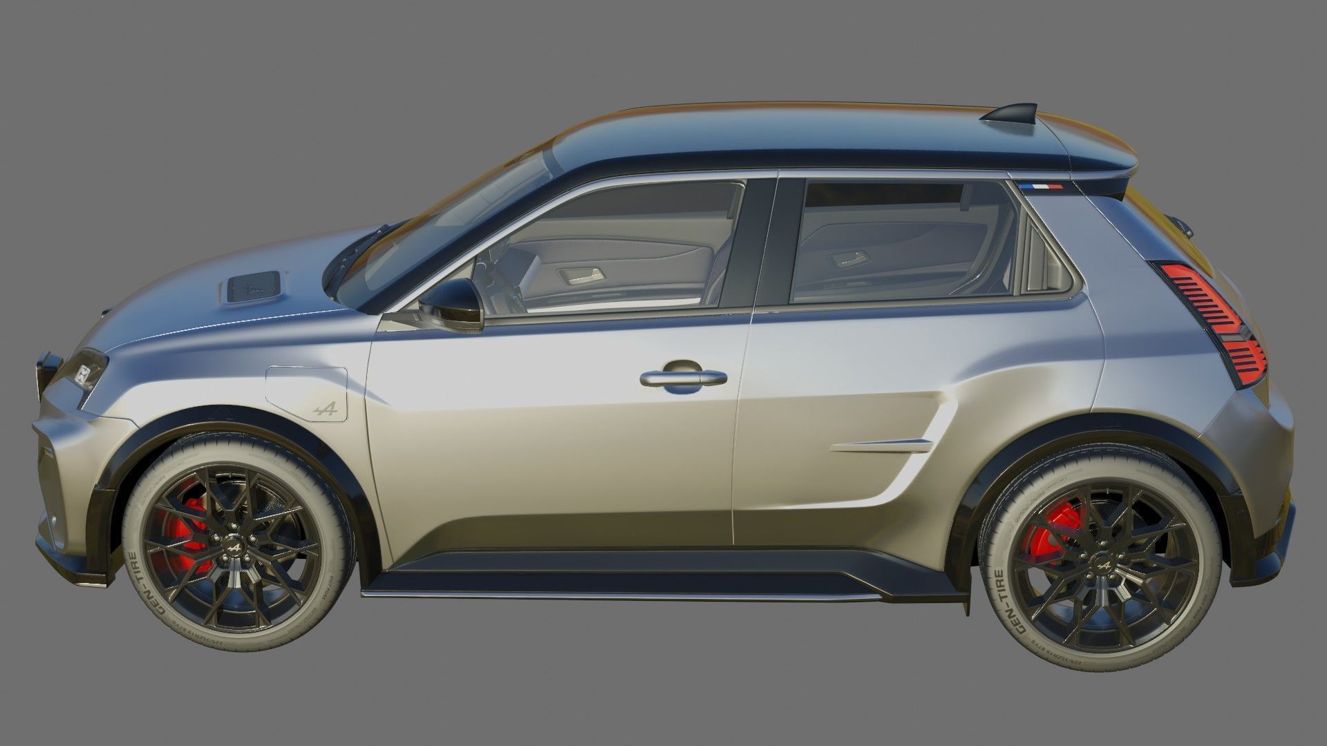 Alpine A290 GTS 2025 with interior 3D model_20