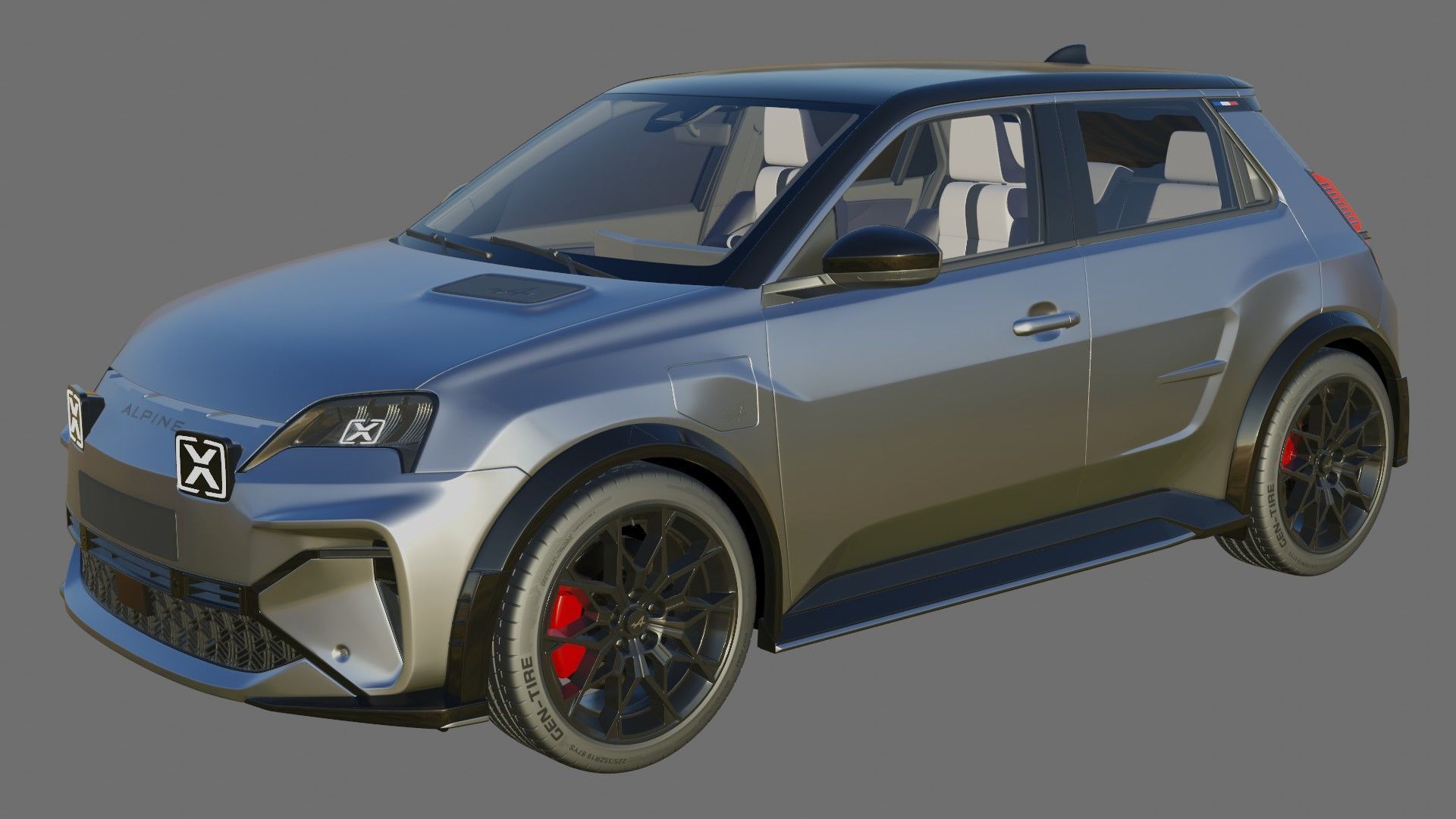 Alpine A290 GTS 2025 with interior 3D model_18