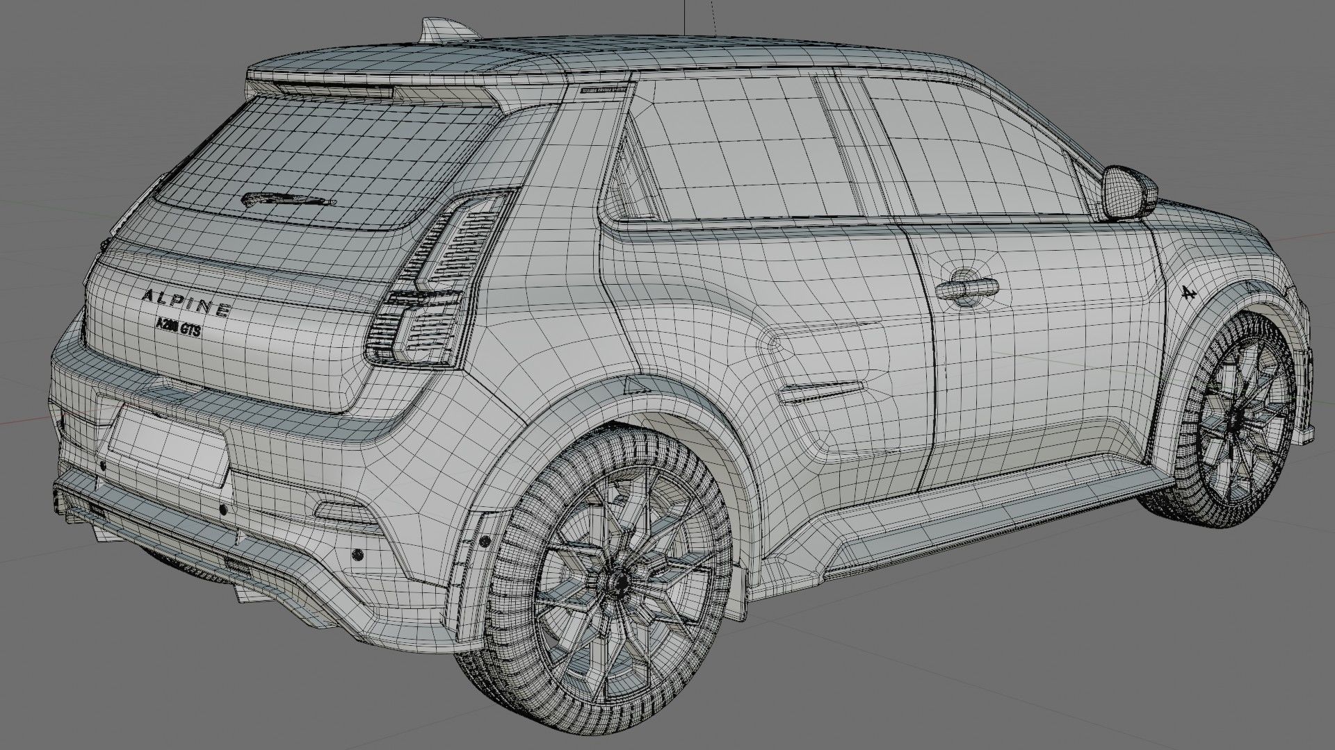 Alpine A290 GTS 2025 with interior 3D model_29