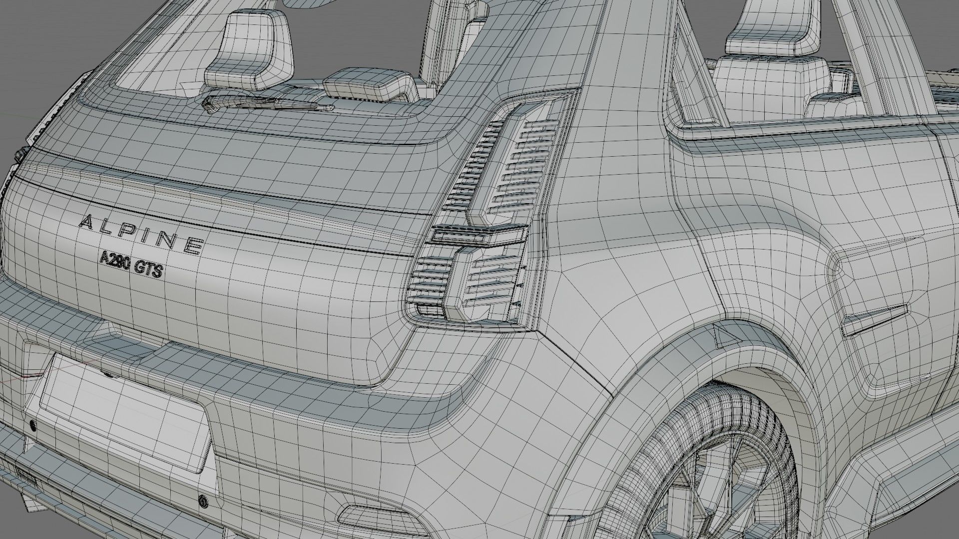 Alpine A290 GTS 2025 with interior 3D model_31