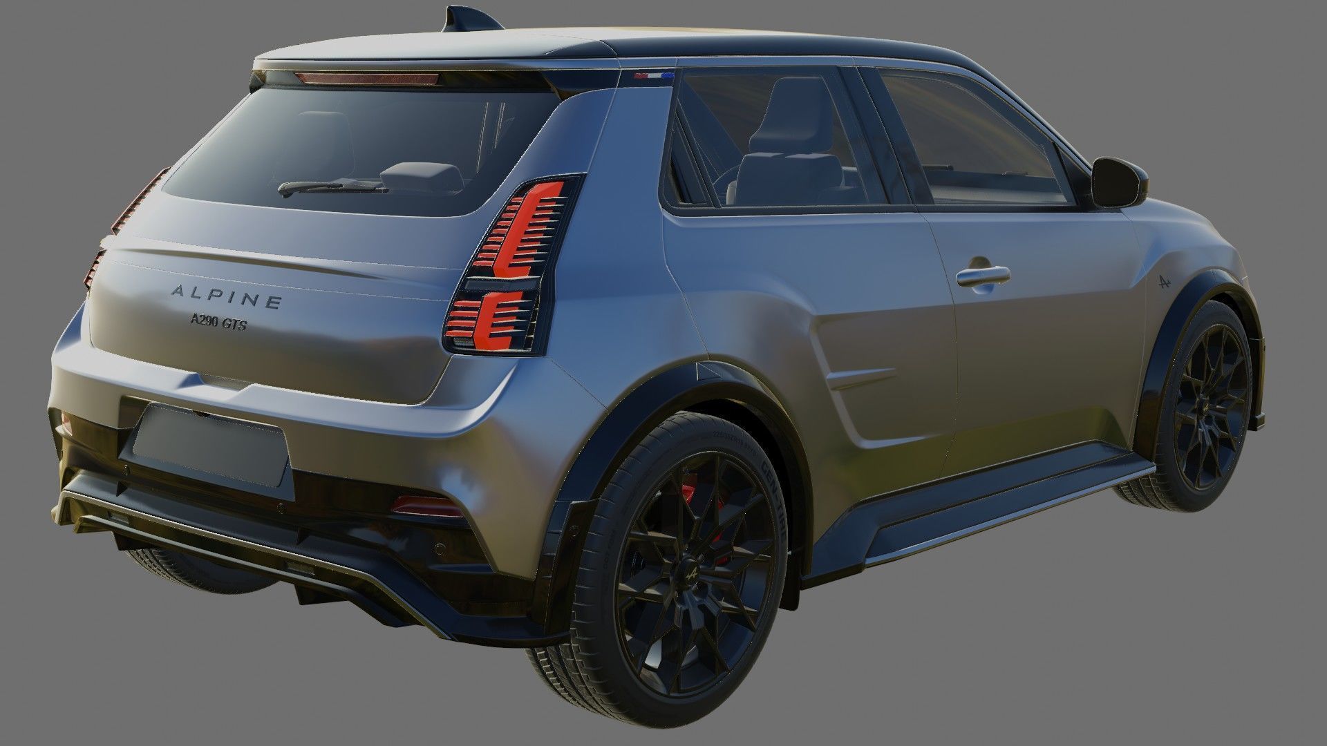 Alpine A290 GTS 2025 with interior 3D model_19