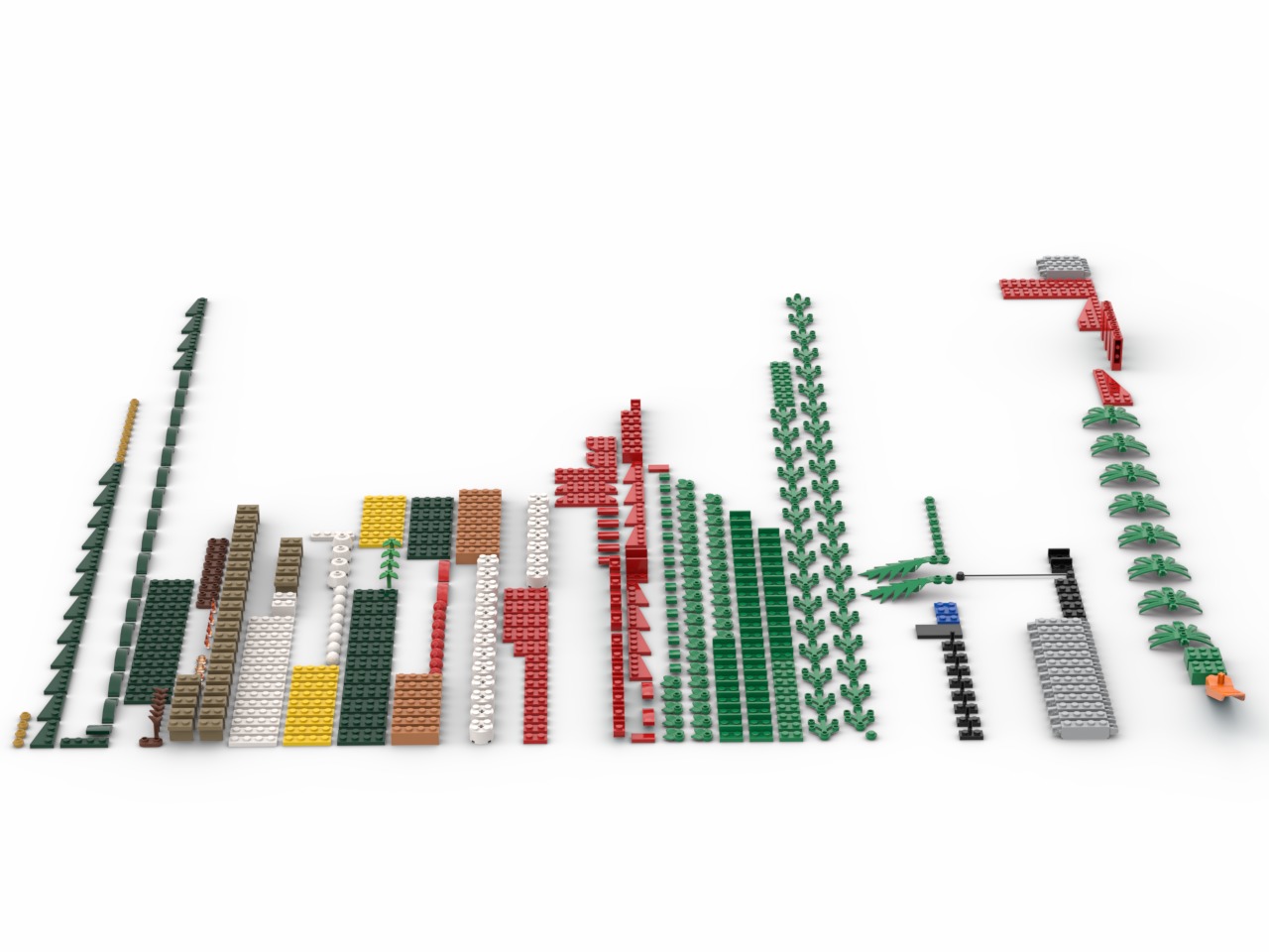 PixelBricks3D - Lego Christmas Wreath  3D print model_1