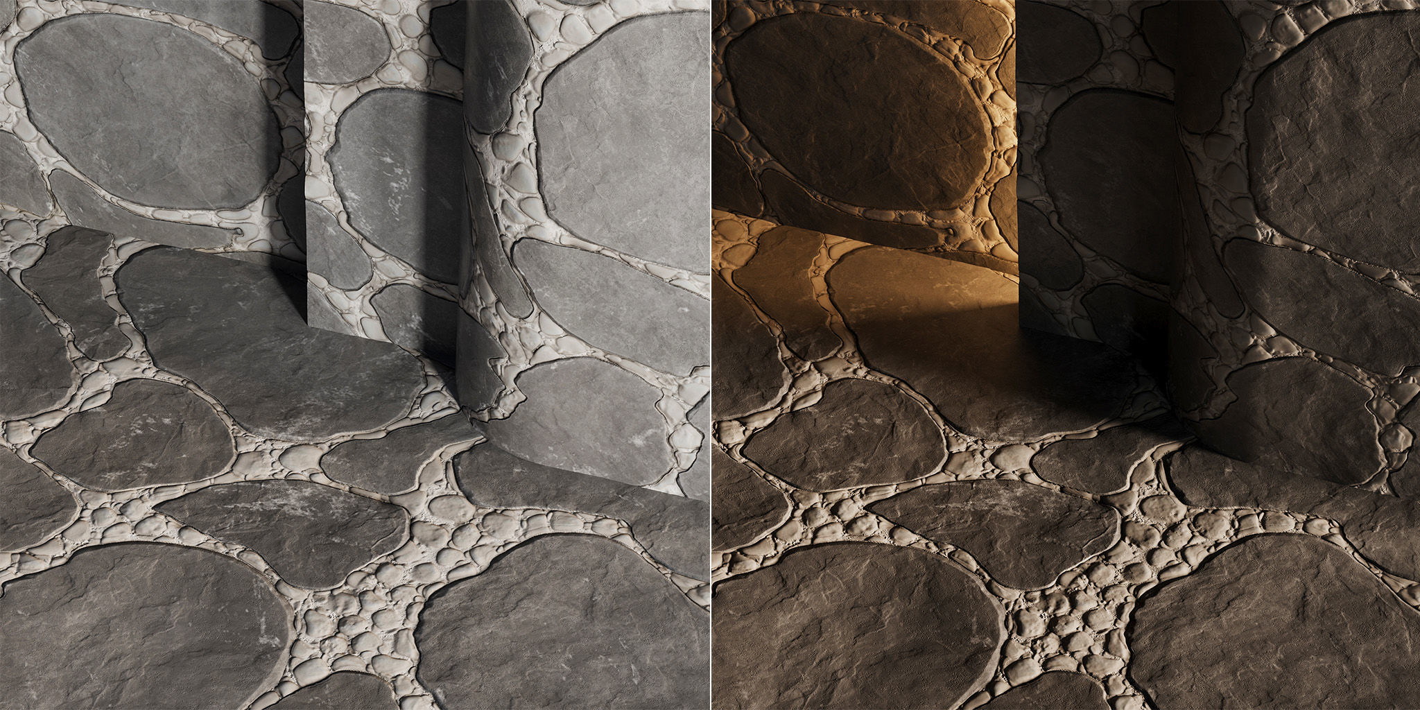 H95 Stone Field - PBR - 4K - Seamless Low-poly 3D model_10