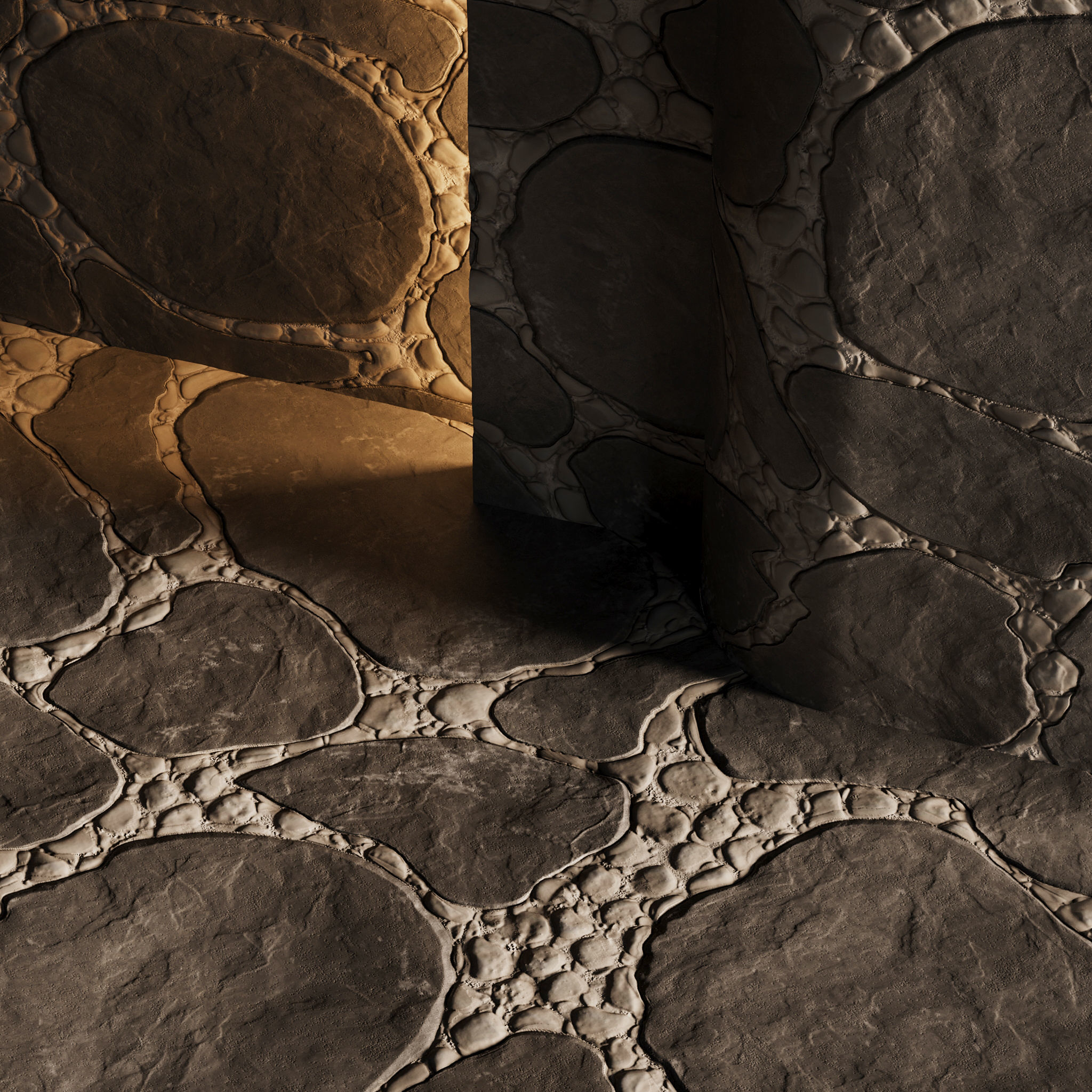 H95 Stone Field - PBR - 4K - Seamless Low-poly 3D model_6