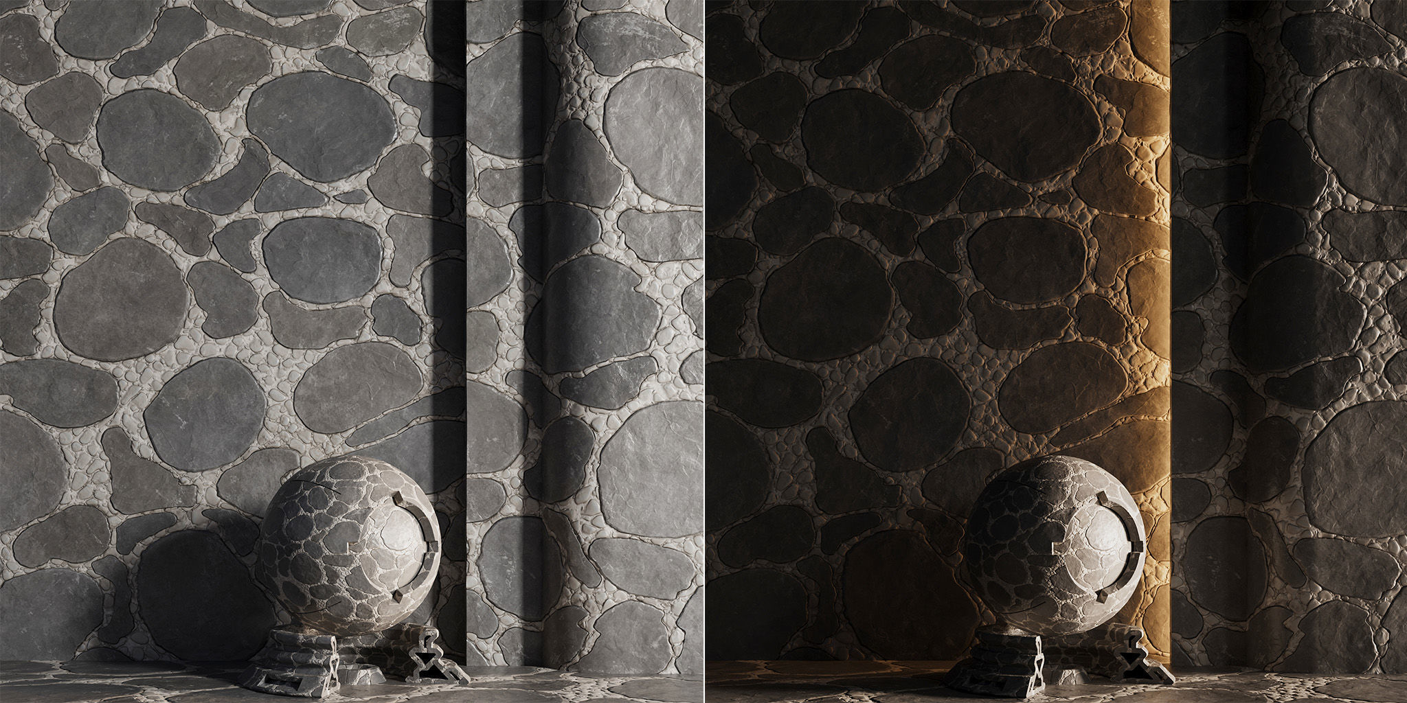 H95 Stone Field - PBR - 4K - Seamless Low-poly 3D model_9