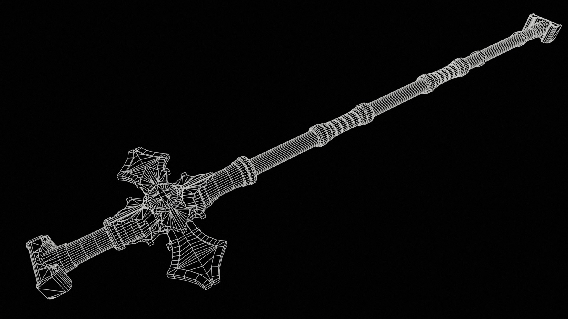 Divinity - Inquisitor Staff Low-poly 3D model_5