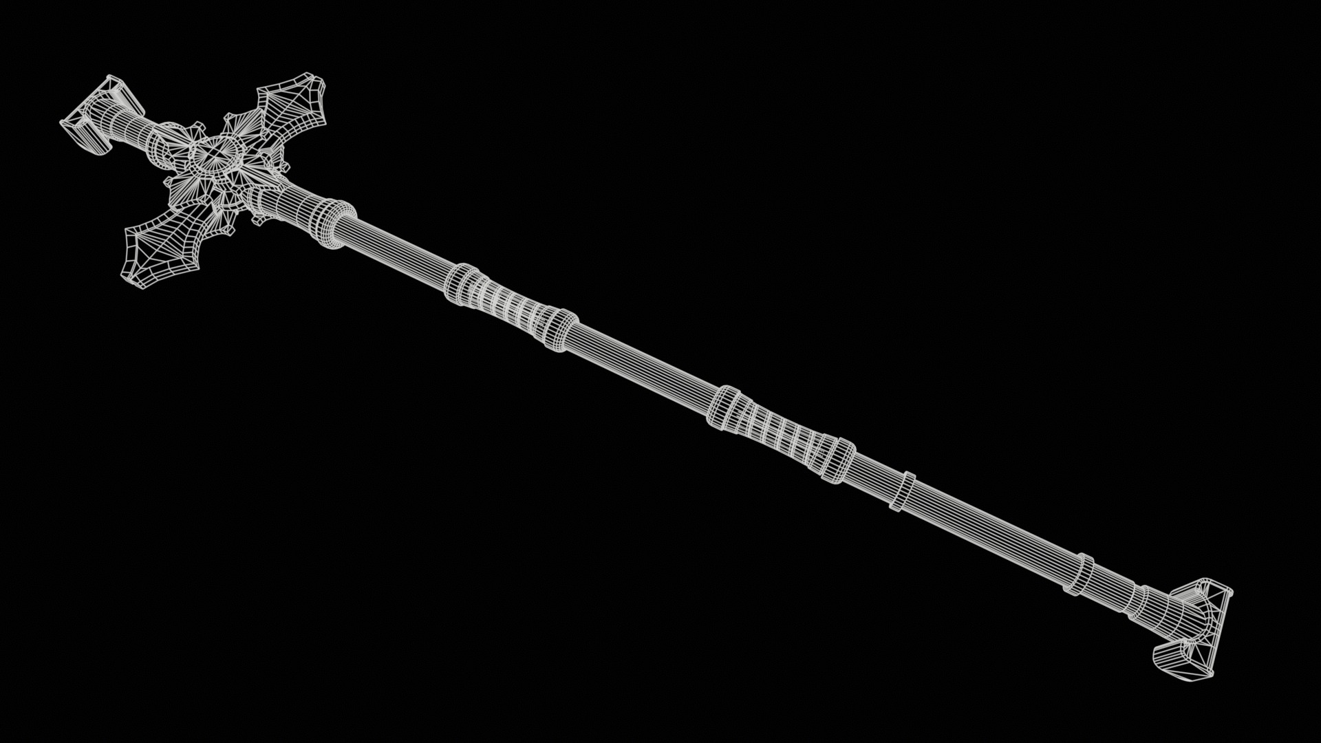 Divinity - Inquisitor Staff Low-poly 3D model_4