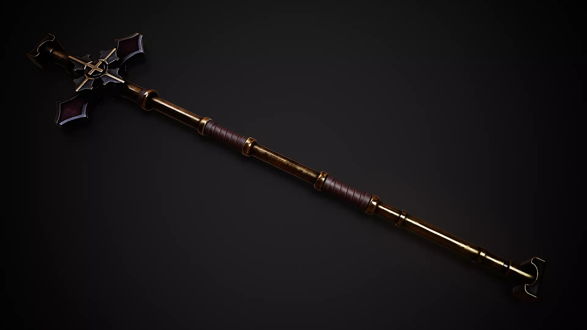 Divinity - Inquisitor Staff Low-poly 3D model_0