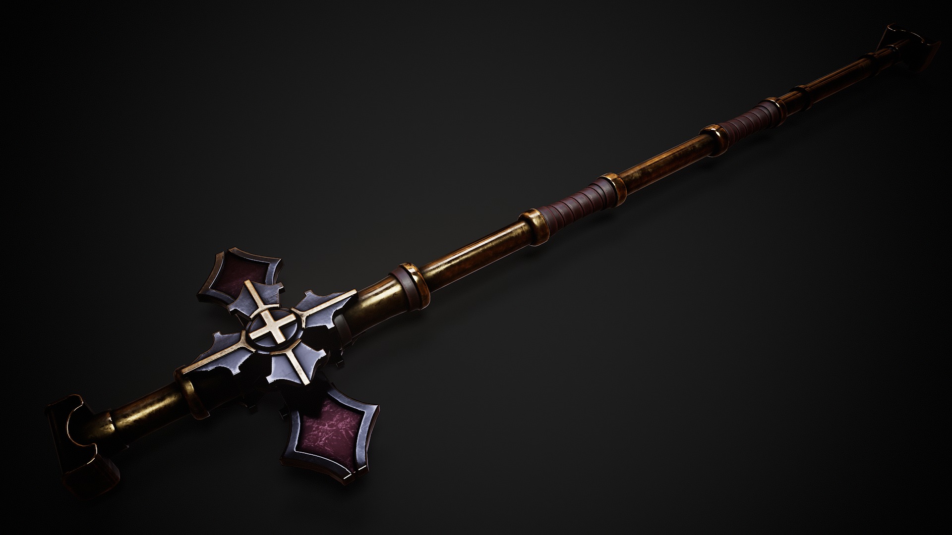 Divinity - Inquisitor Staff Low-poly 3D model_2