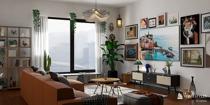Zen living room 3D print model