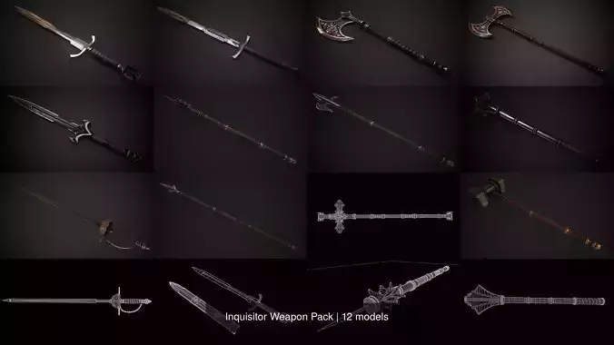 Inquisitor Weapon Pack 3D Model Collection