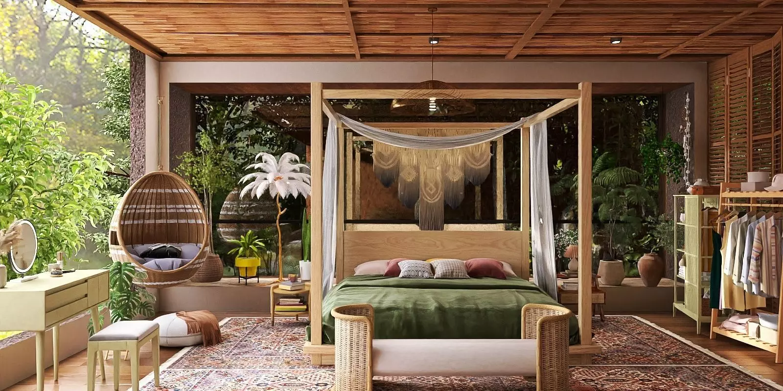 boho bedroom 3D print model